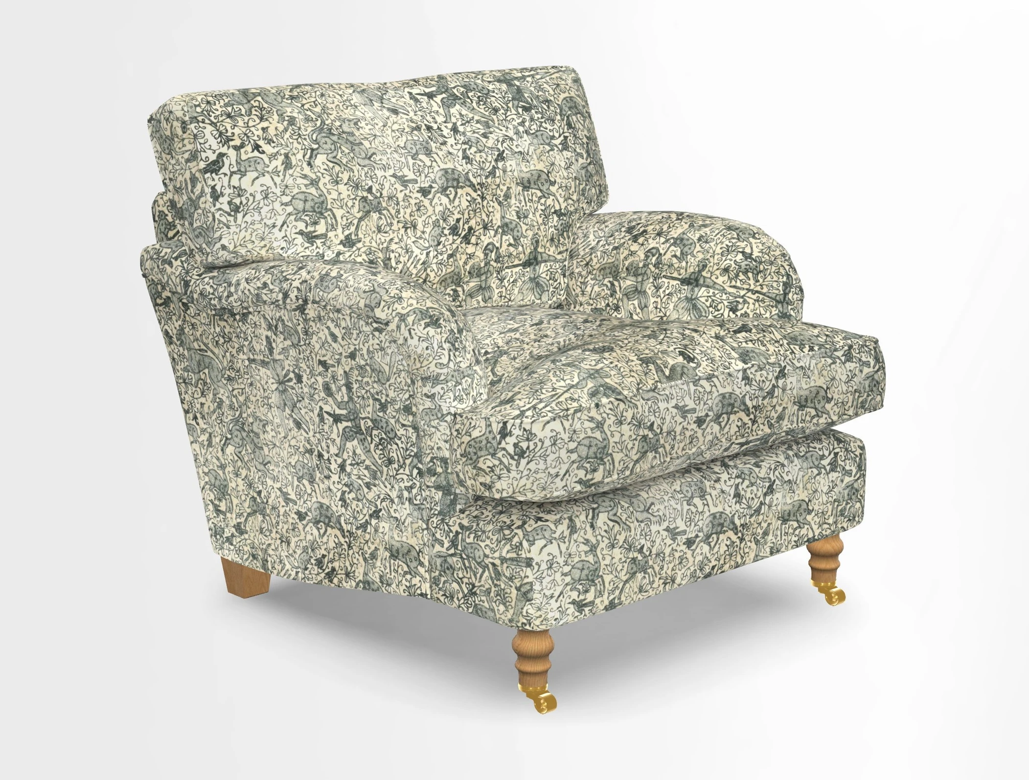 Alwinton chair in Linwood Tango Velvet Sapphire
