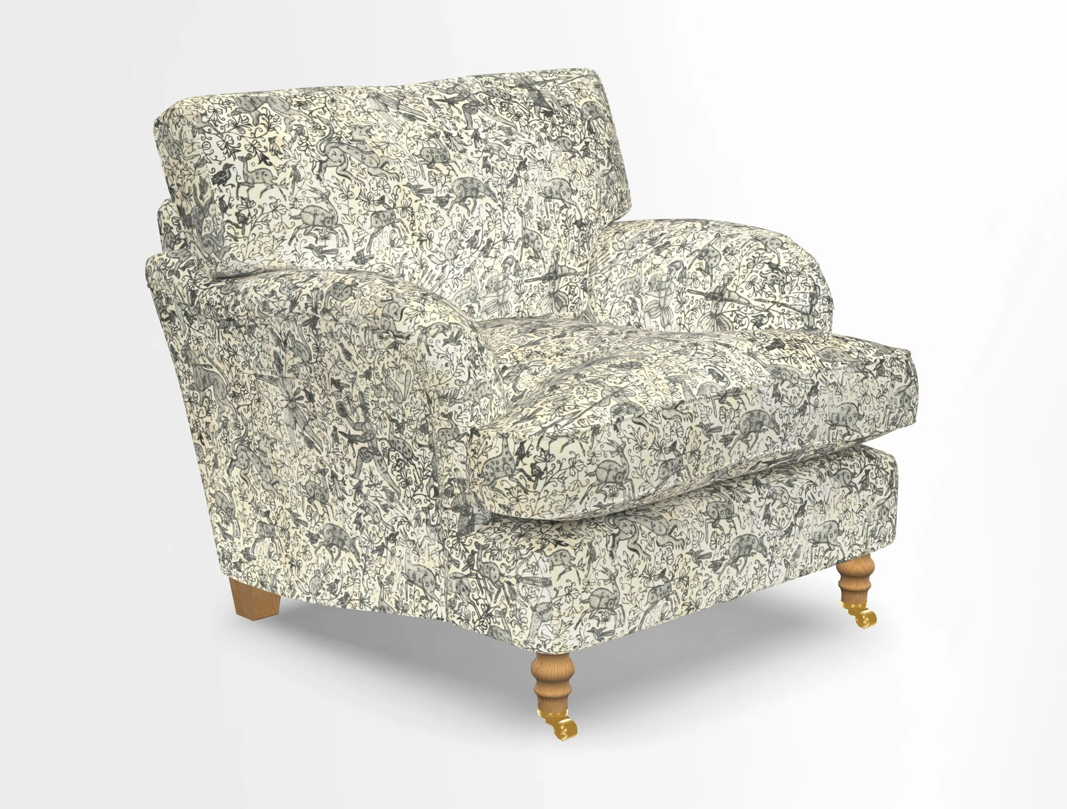 Alwinton chair in Linwood Tango Velvet Sapphire