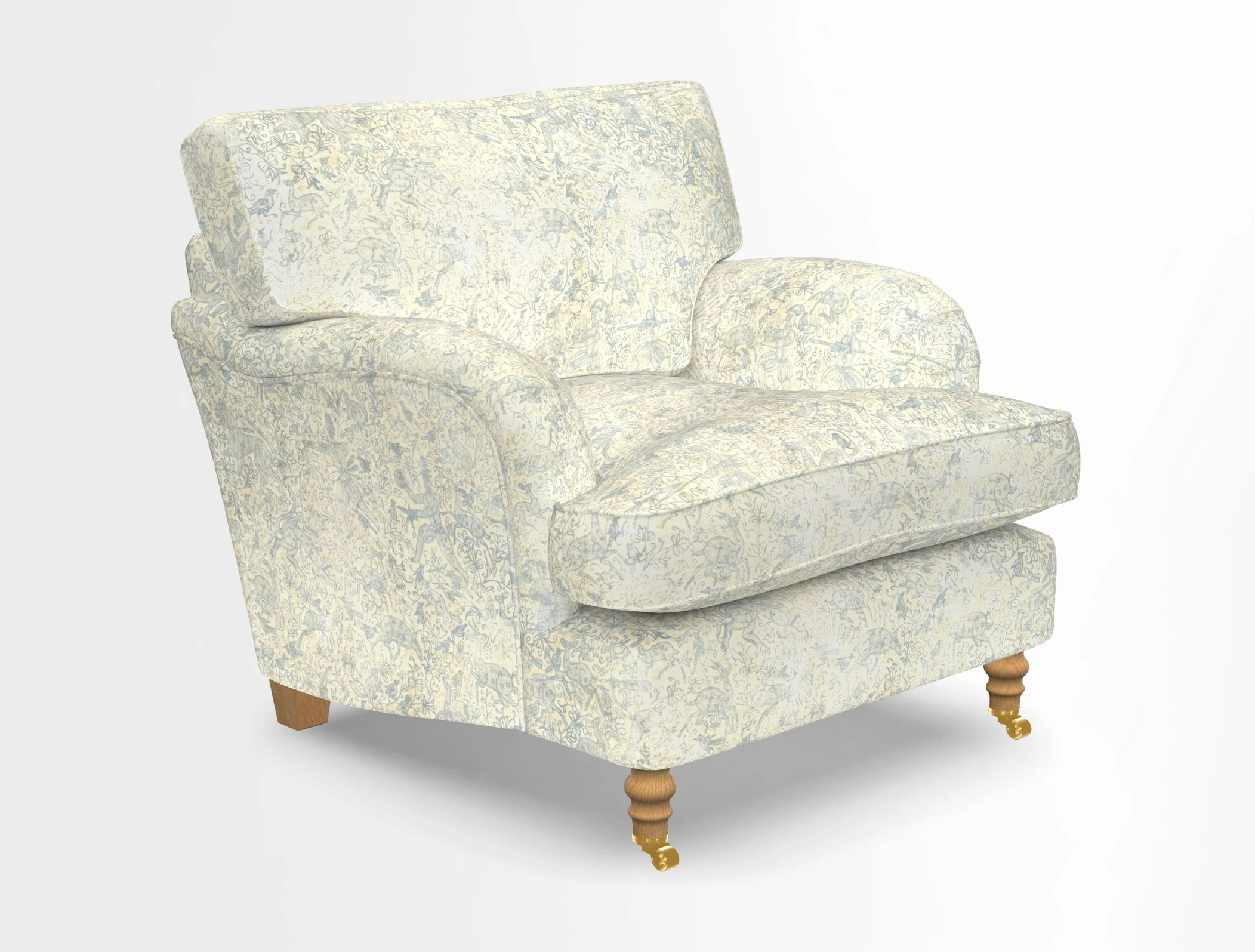 Alwinton chair in Linwood Tango Velvet Sapphire