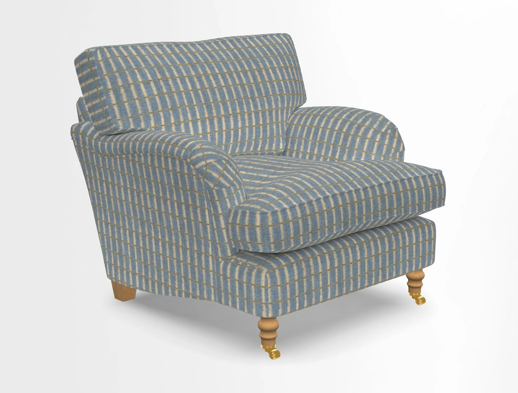 Alwinton chair in Linwood Tango Velvet Sapphire