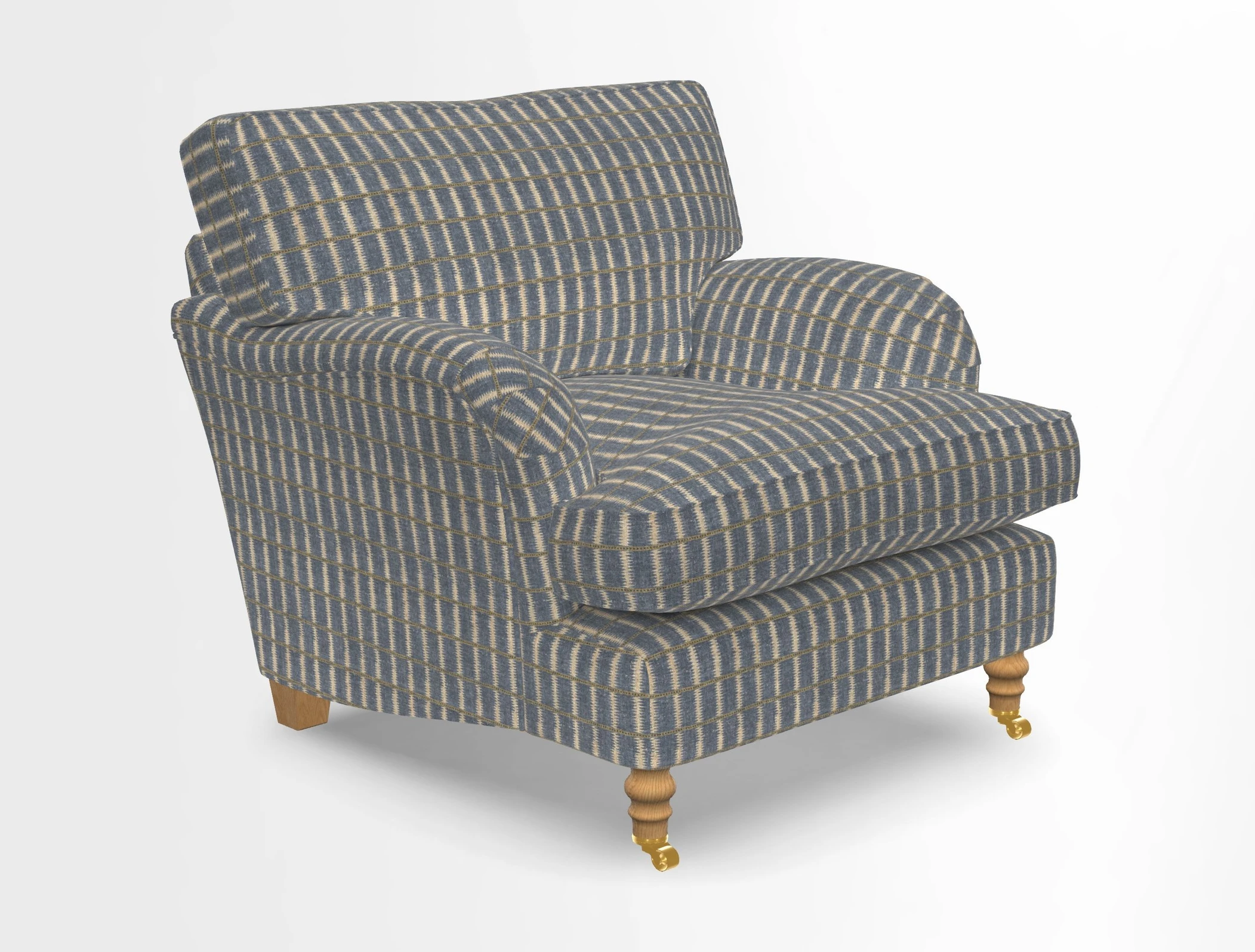 Alwinton chair in Linwood Tango Velvet Sapphire