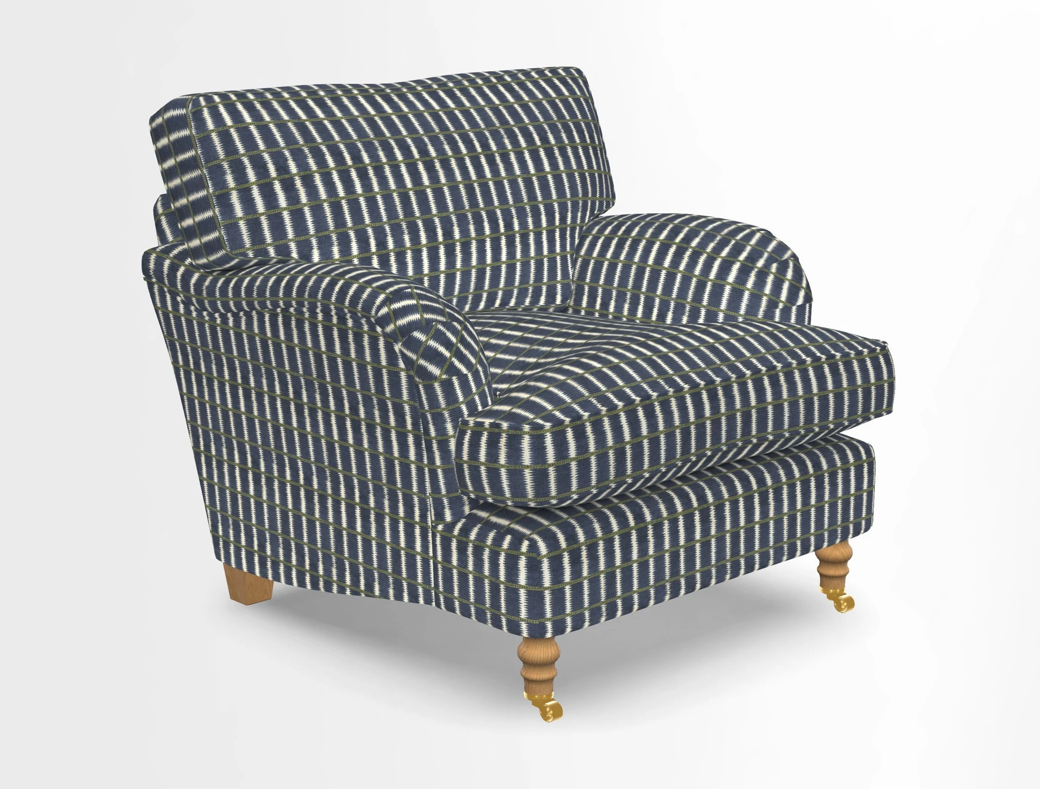 Alwinton chair in Linwood Tango Velvet Sapphire
