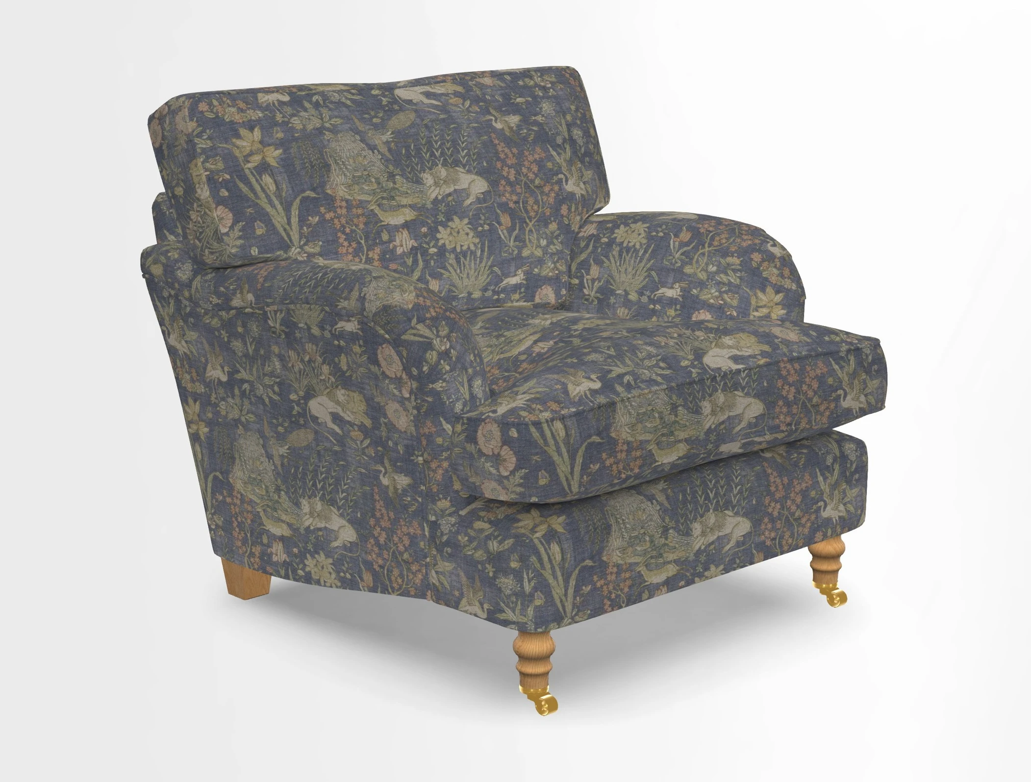 Alwinton chair in Linwood Tango Velvet Sapphire