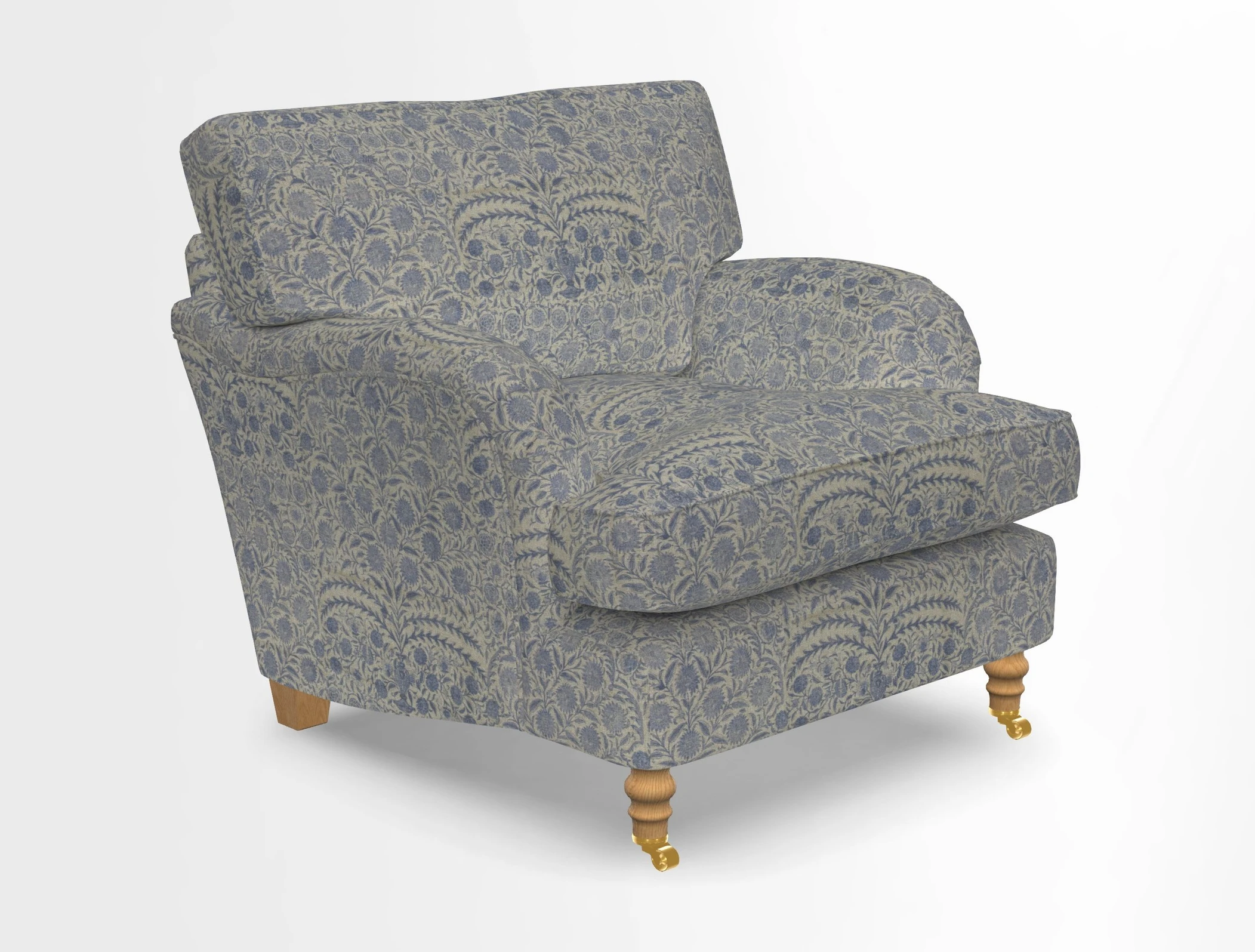 Alwinton chair in Linwood Tango Velvet Sapphire