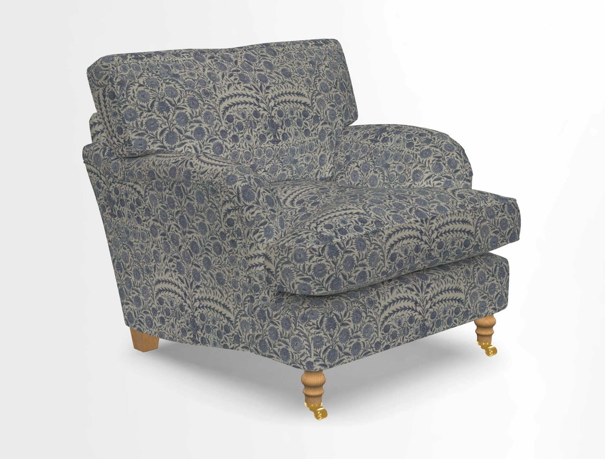 Alwinton chair in Linwood Tango Velvet Sapphire