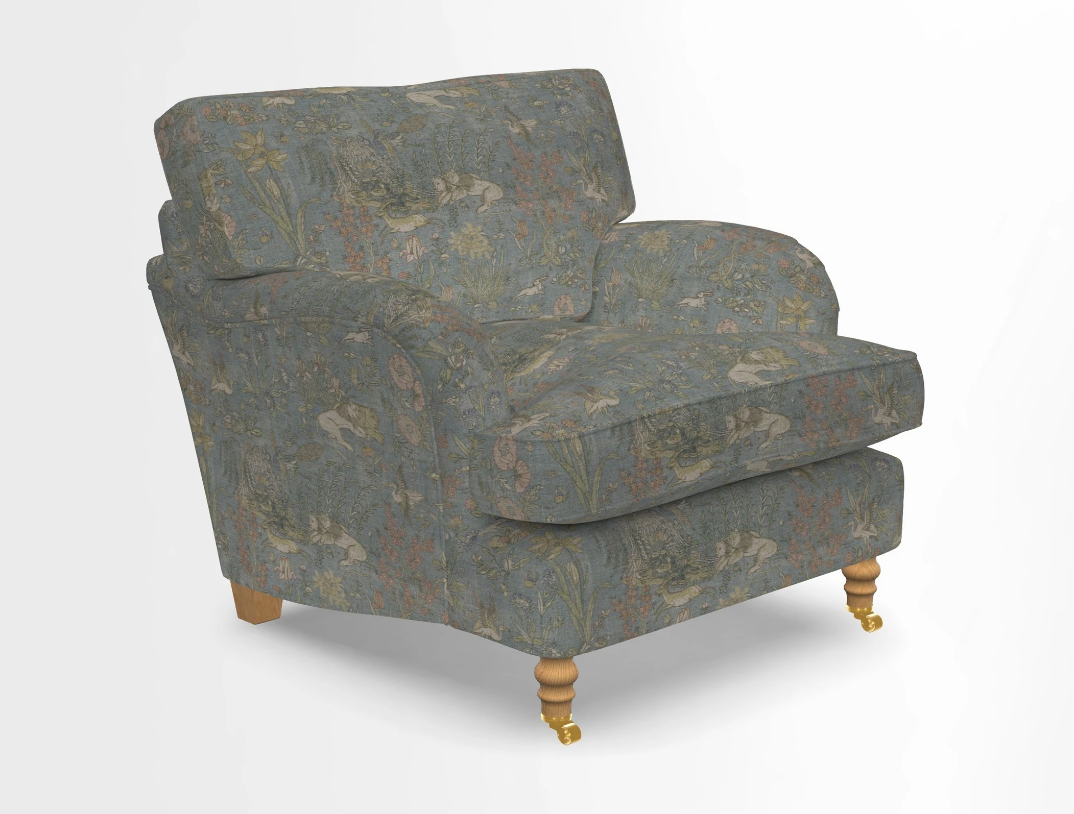 Alwinton chair in Linwood Tango Velvet Sapphire