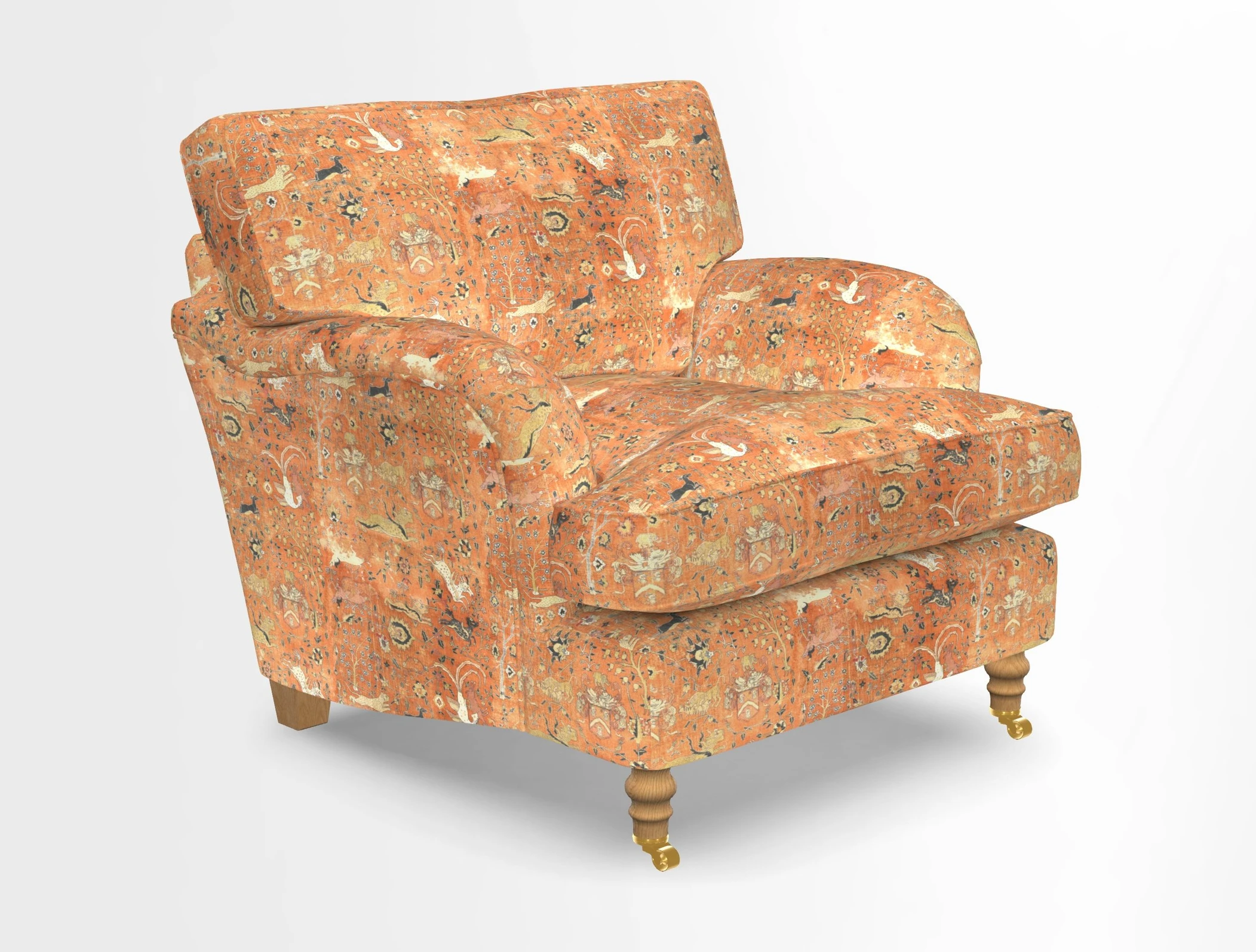 Alwinton chair in Linwood Tango Velvet Sapphire