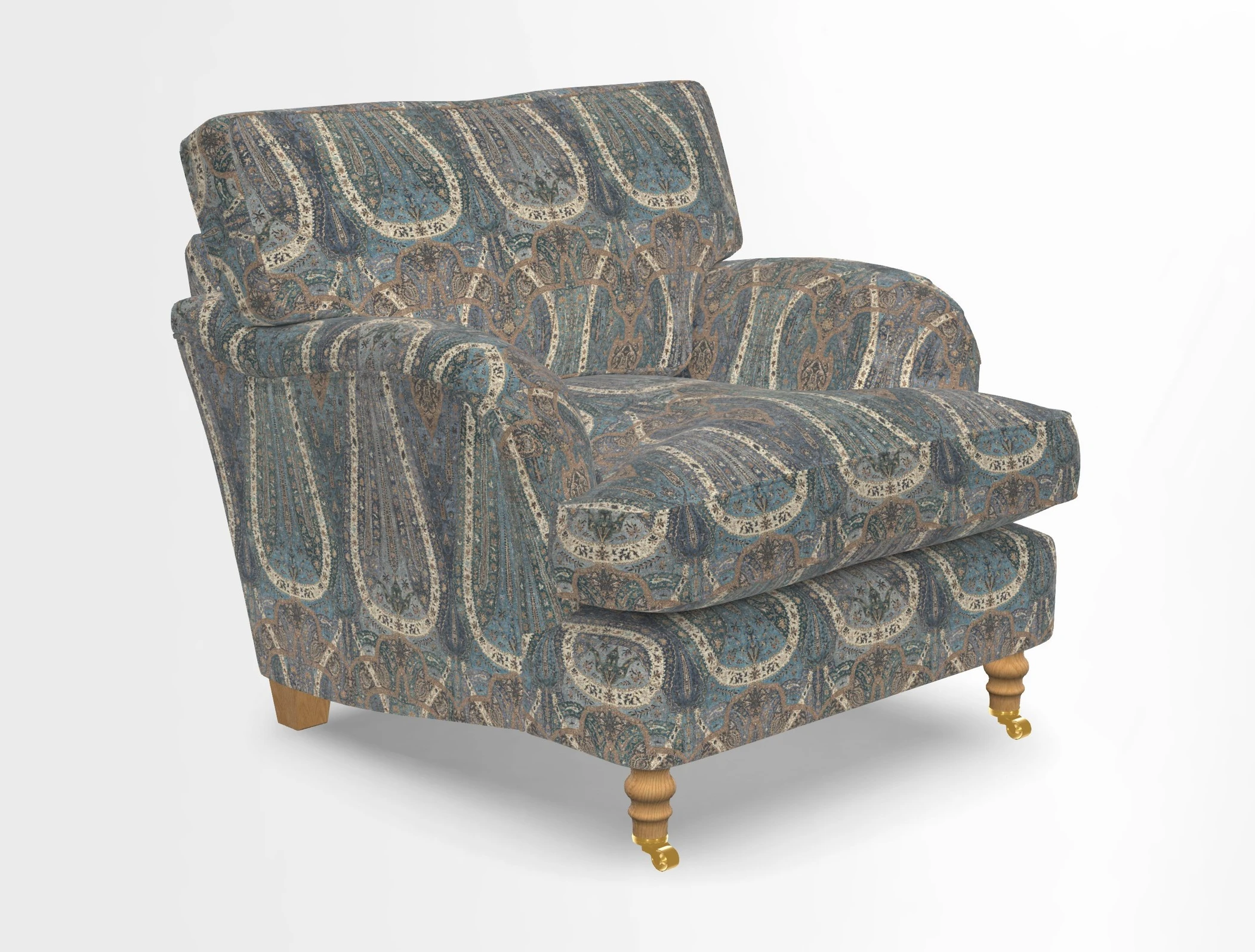 Alwinton chair in Linwood Tango Velvet Sapphire