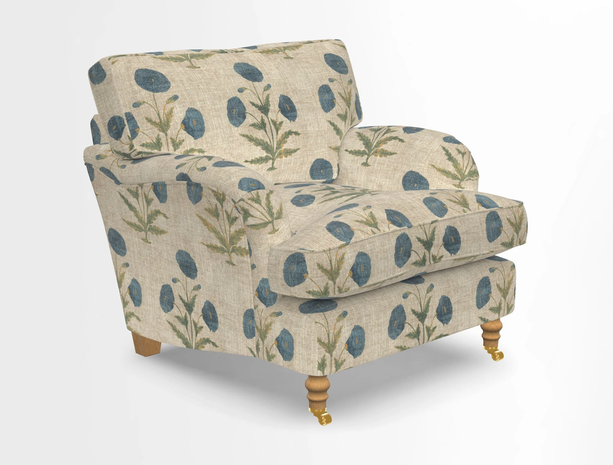 Alwinton chair in Linwood Tango Velvet Sapphire