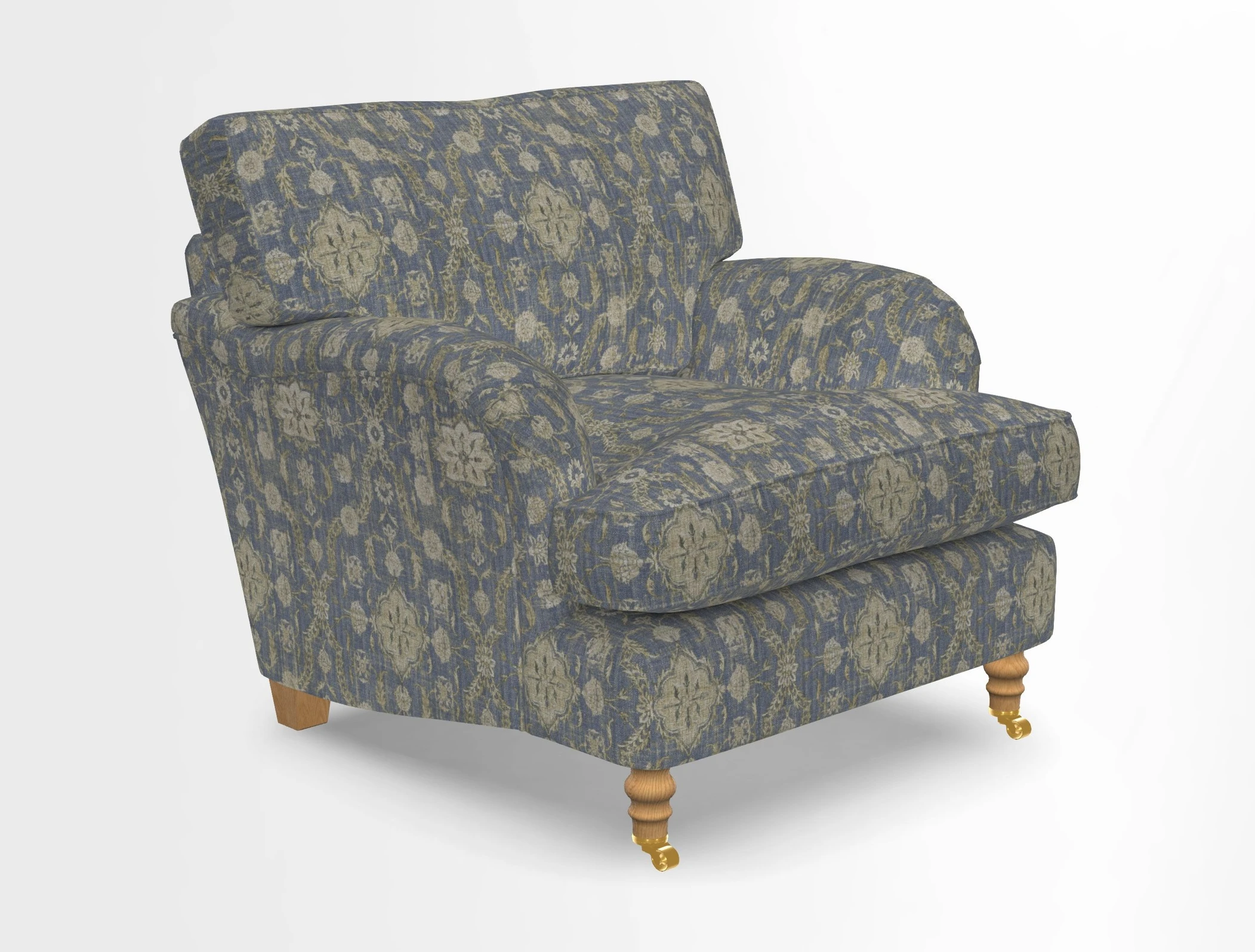 Alwinton chair in Linwood Tango Velvet Sapphire