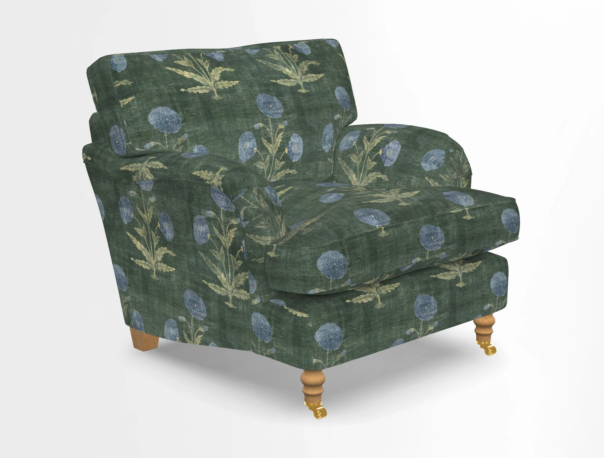 Alwinton chair in Linwood Tango Velvet Sapphire