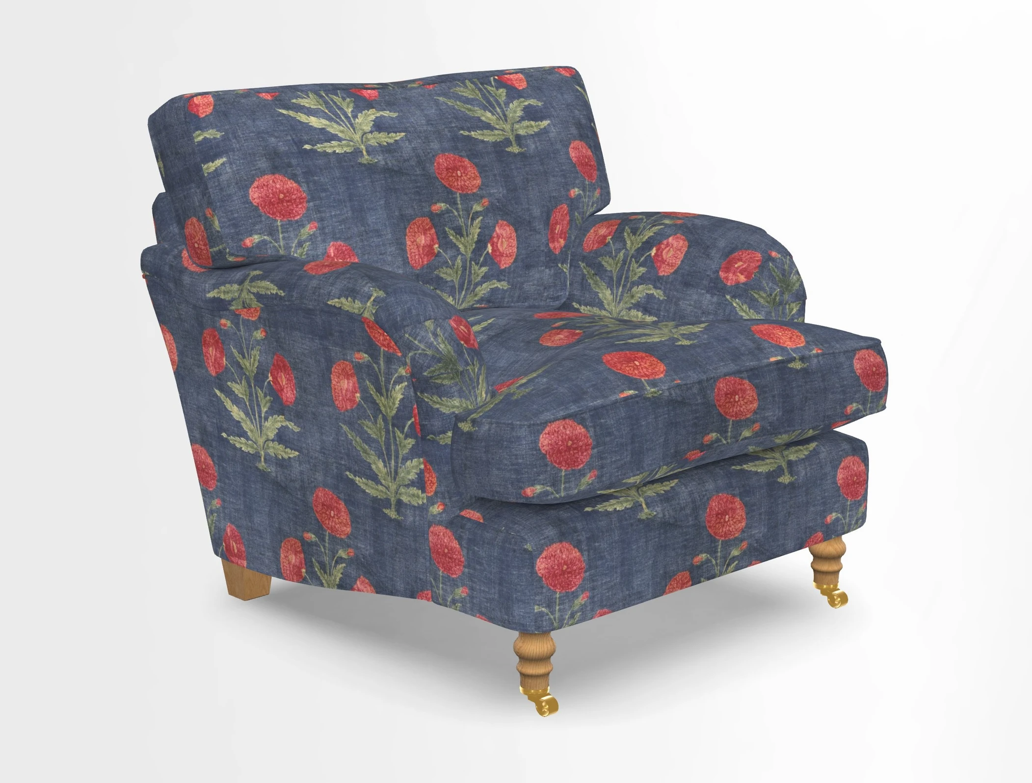 Alwinton chair in Linwood Tango Velvet Sapphire