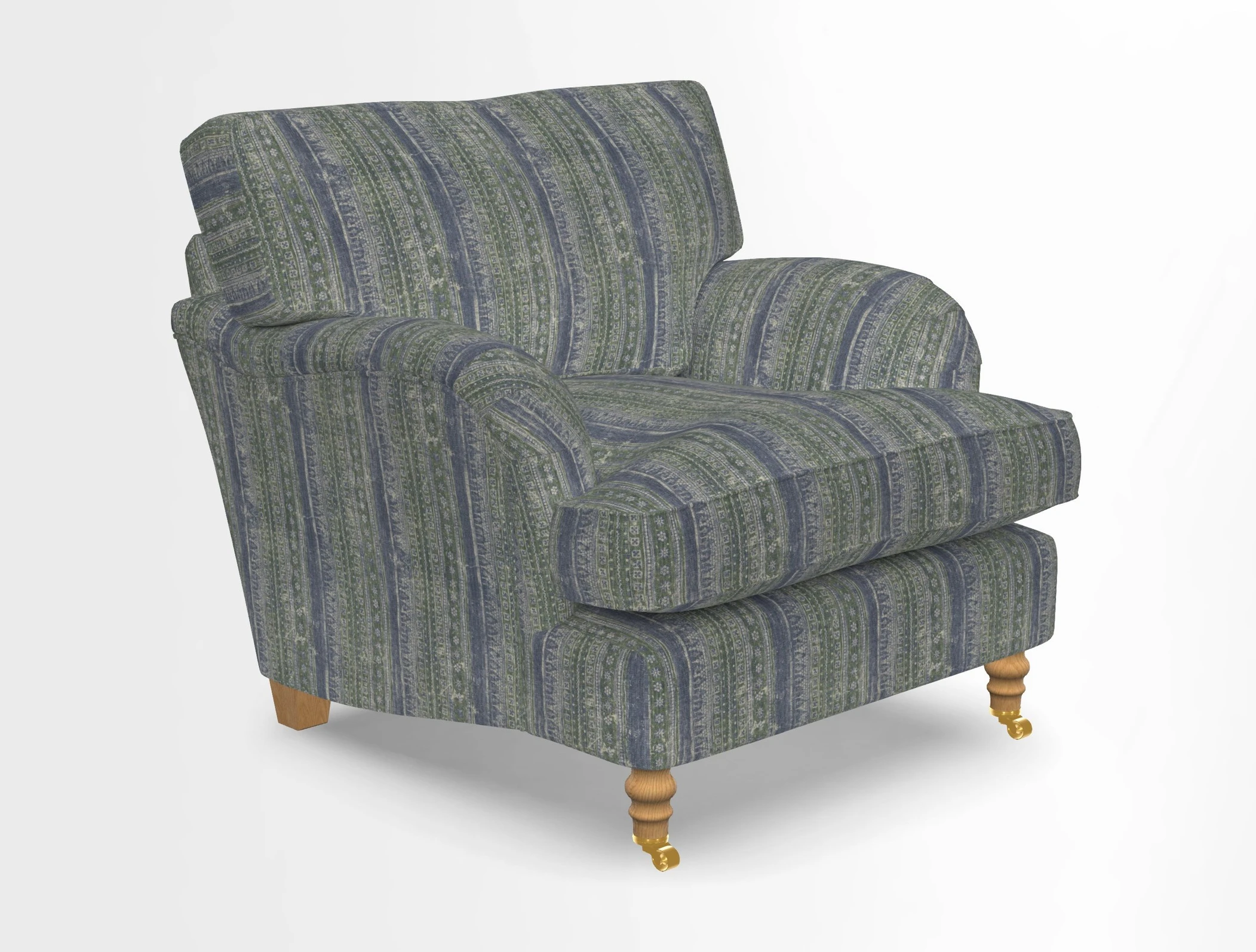 Alwinton chair in Linwood Tango Velvet Sapphire