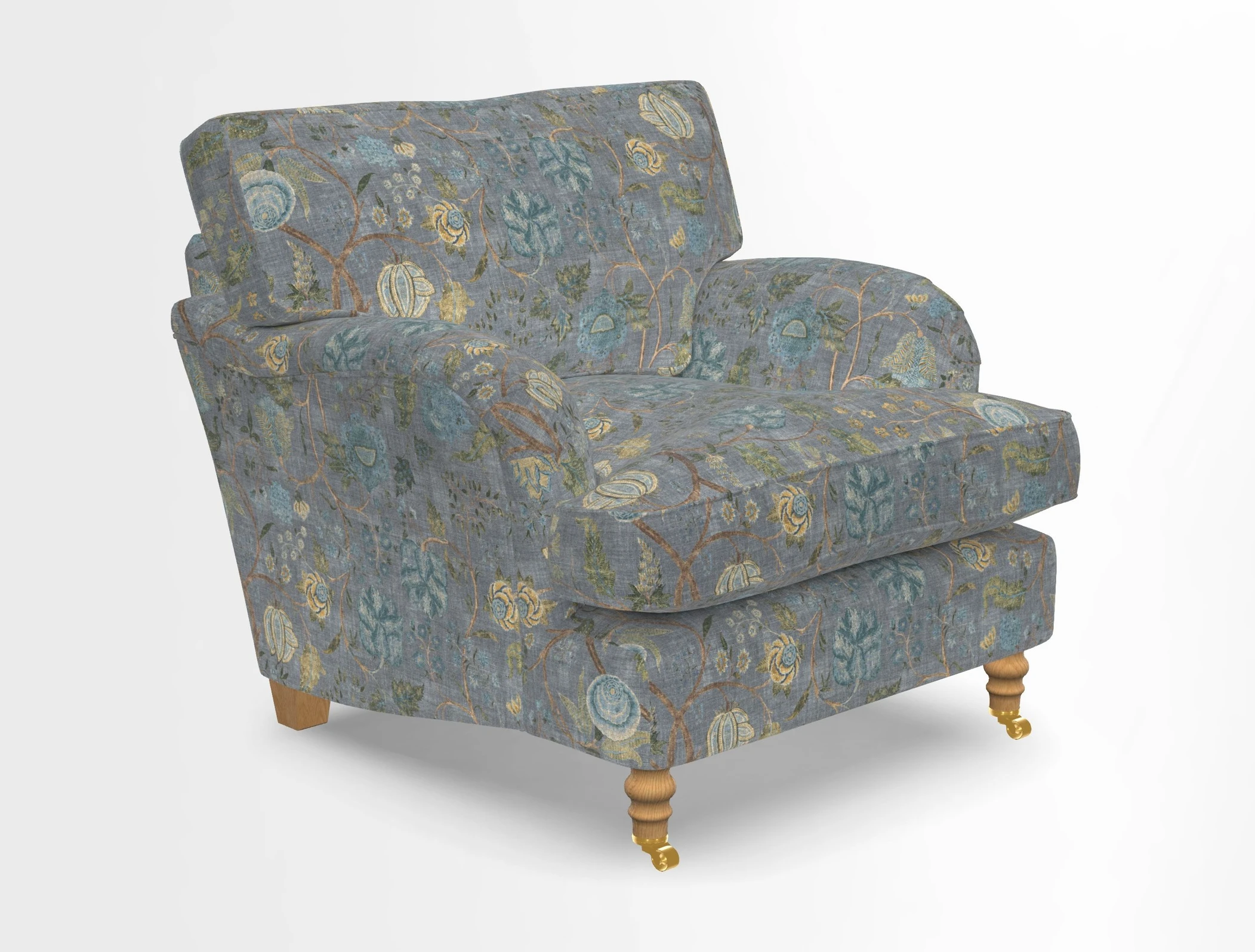 Alwinton chair in Linwood Tango Velvet Sapphire