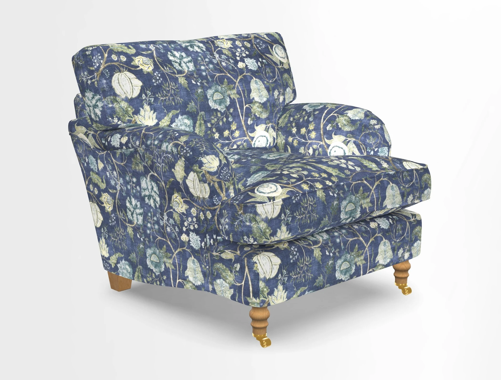 Alwinton chair in Linwood Tango Velvet Sapphire