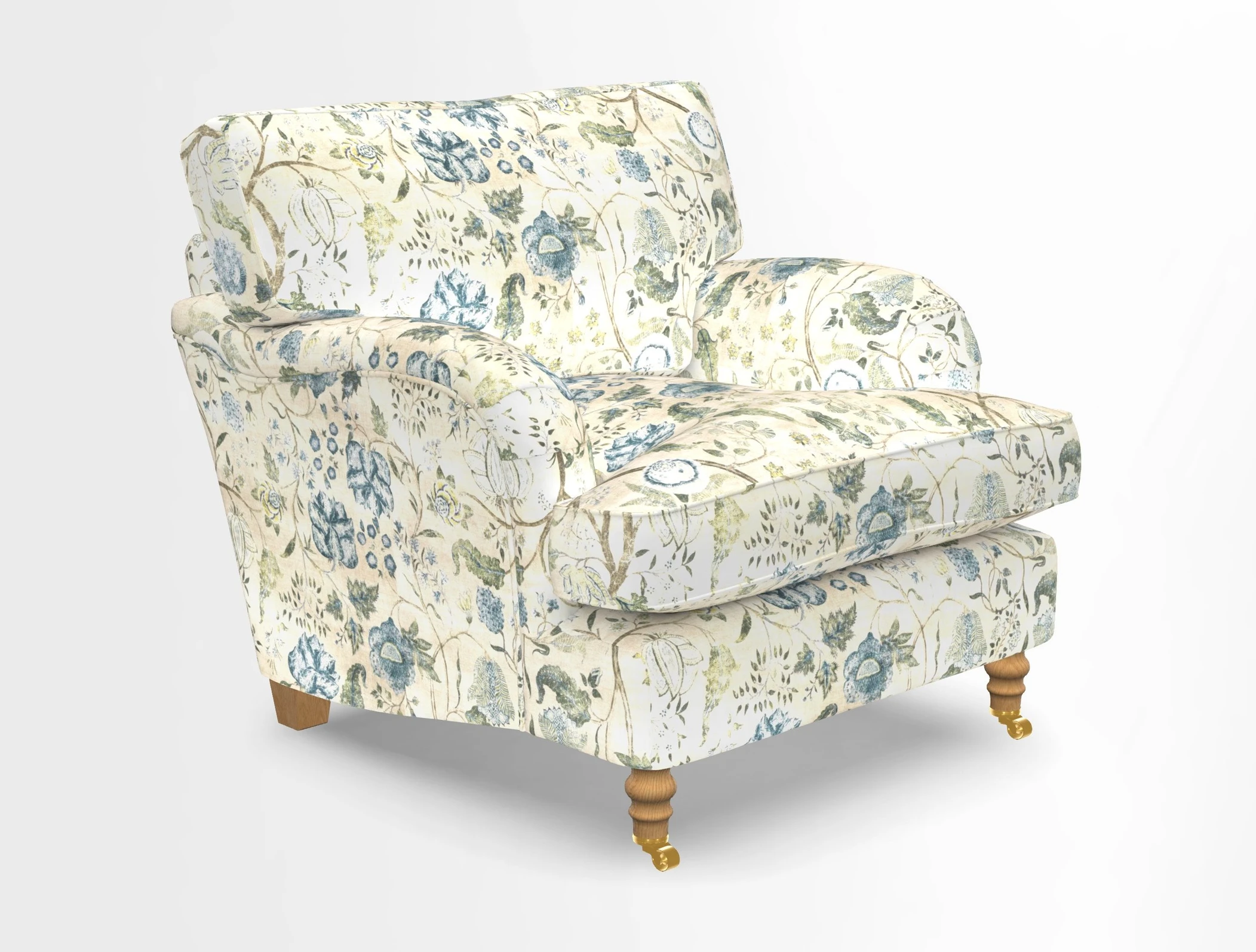 Alwinton chair in Linwood Tango Velvet Sapphire