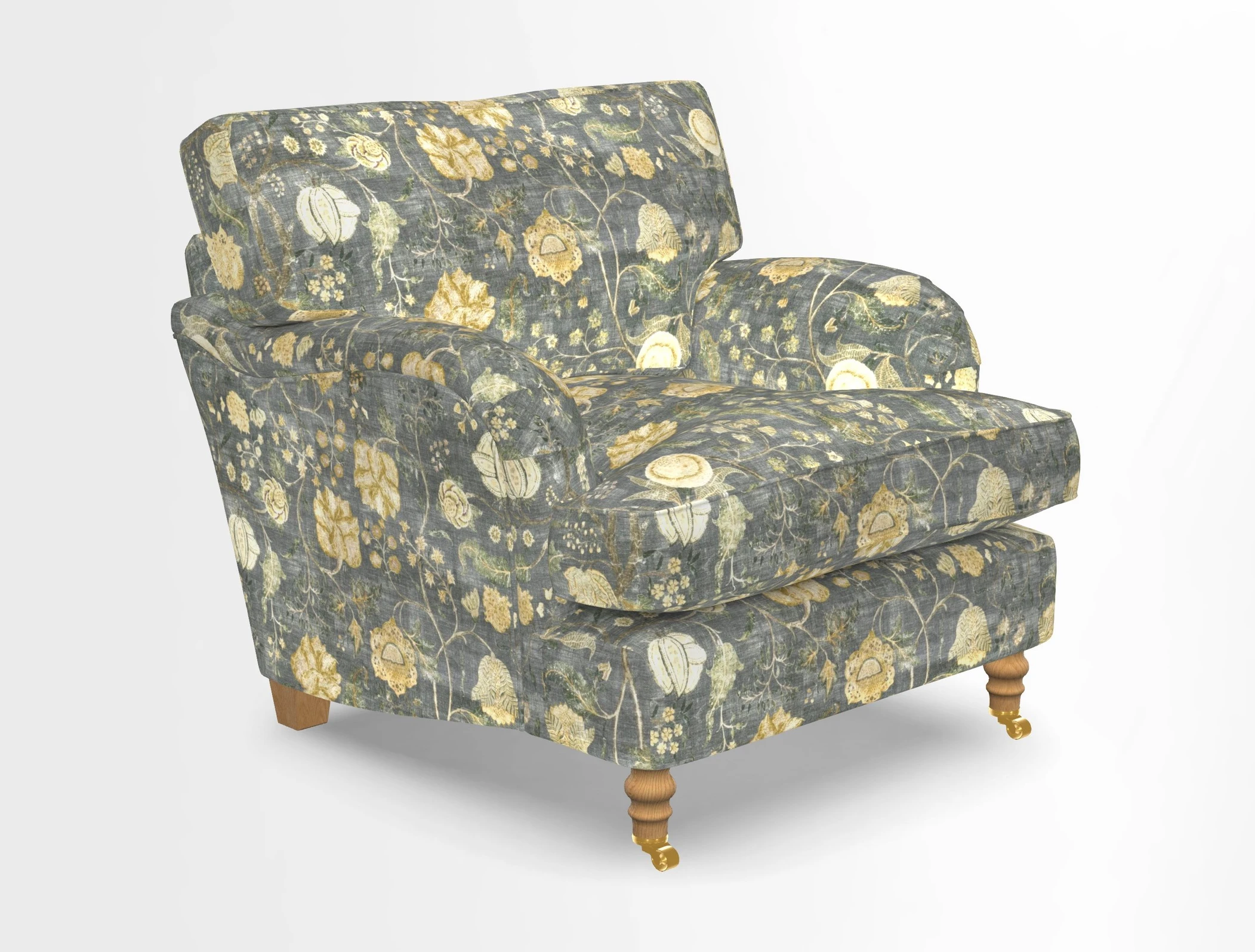Alwinton chair in Linwood Tango Velvet Sapphire