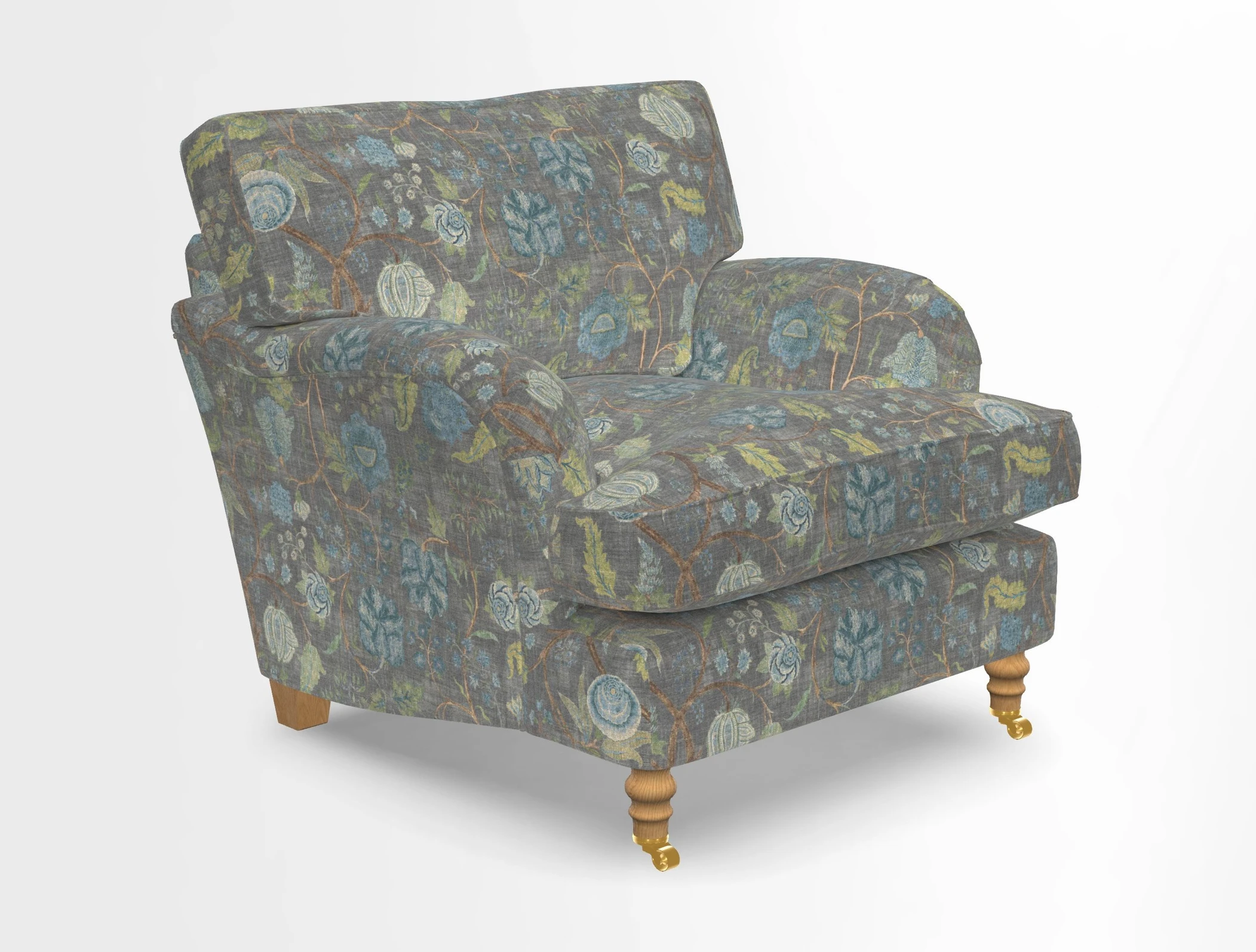 Alwinton chair in Linwood Tango Velvet Sapphire