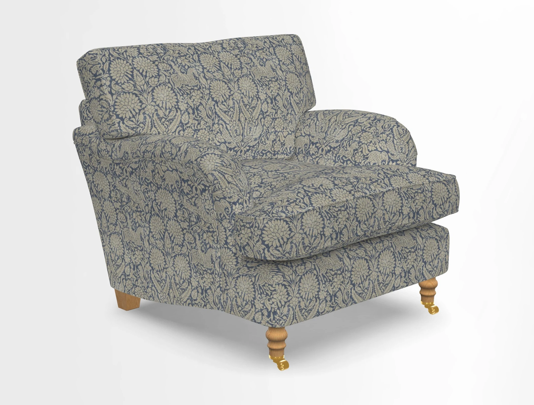 Alwinton chair in Linwood Tango Velvet Sapphire
