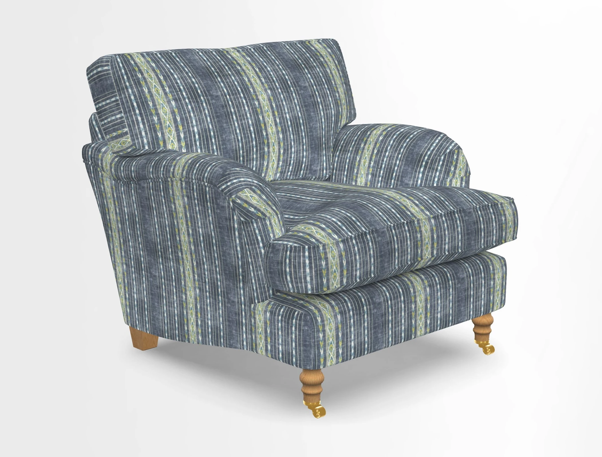 Alwinton chair in Linwood Tango Velvet Sapphire