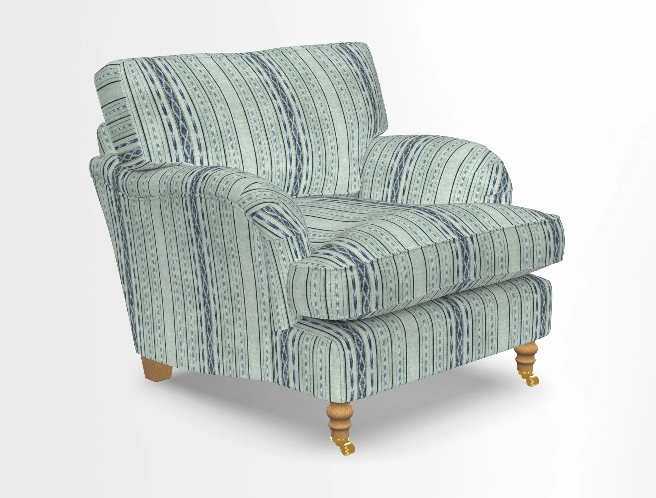 Alwinton chair in Linwood Tango Velvet Sapphire