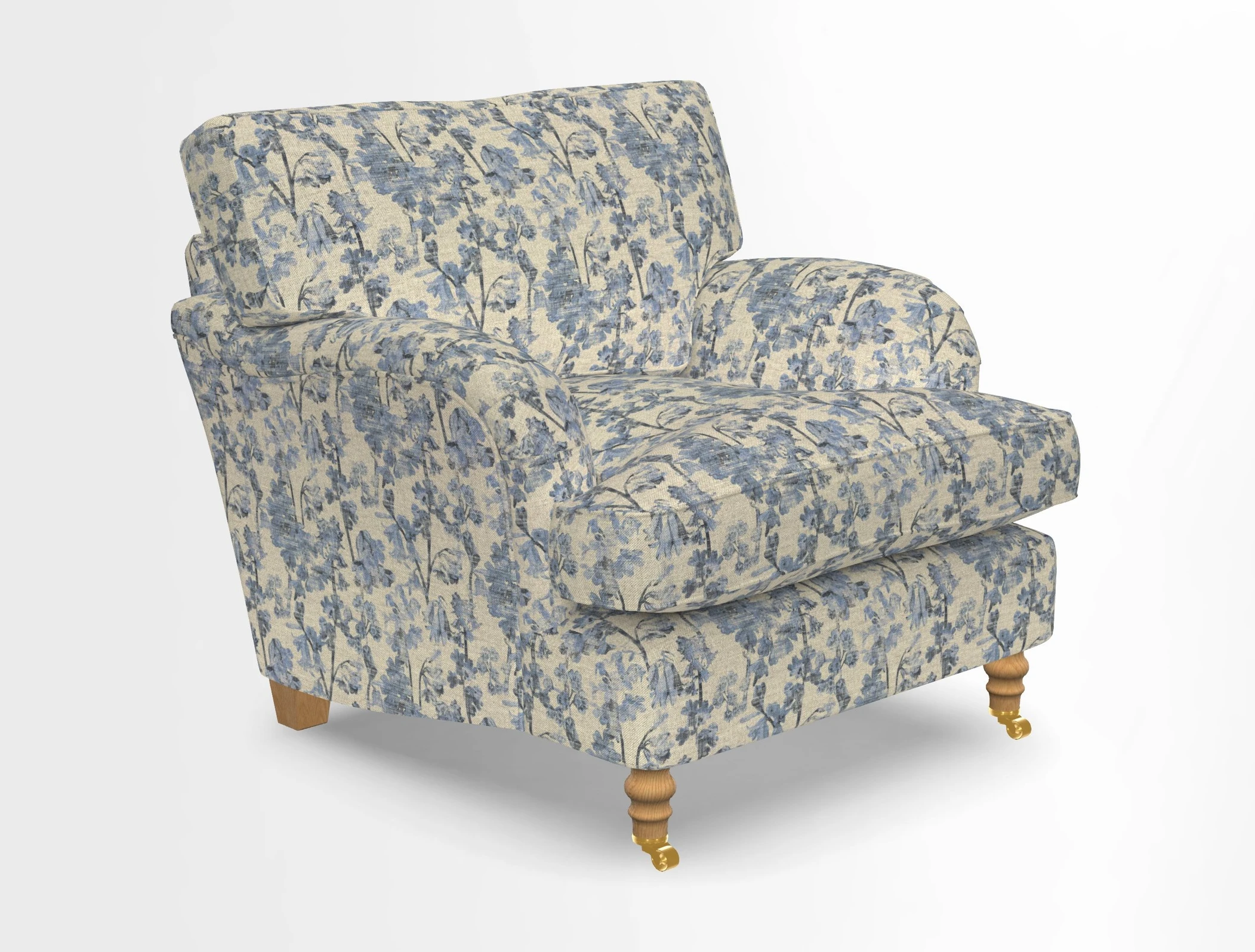 Alwinton chair in Linwood Tango Velvet Sapphire