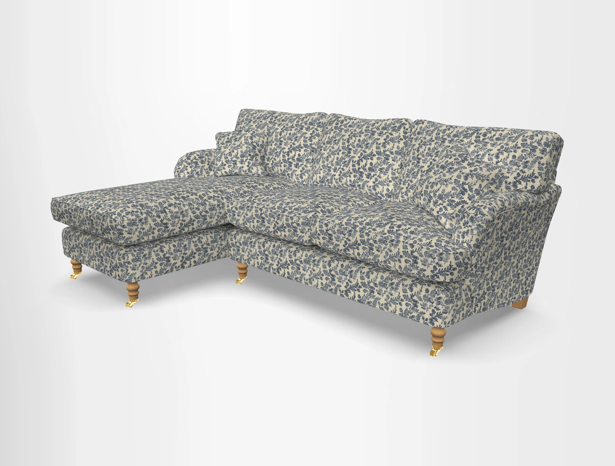 Alwinton chaise LHF in Floral Linen Lela Mystery