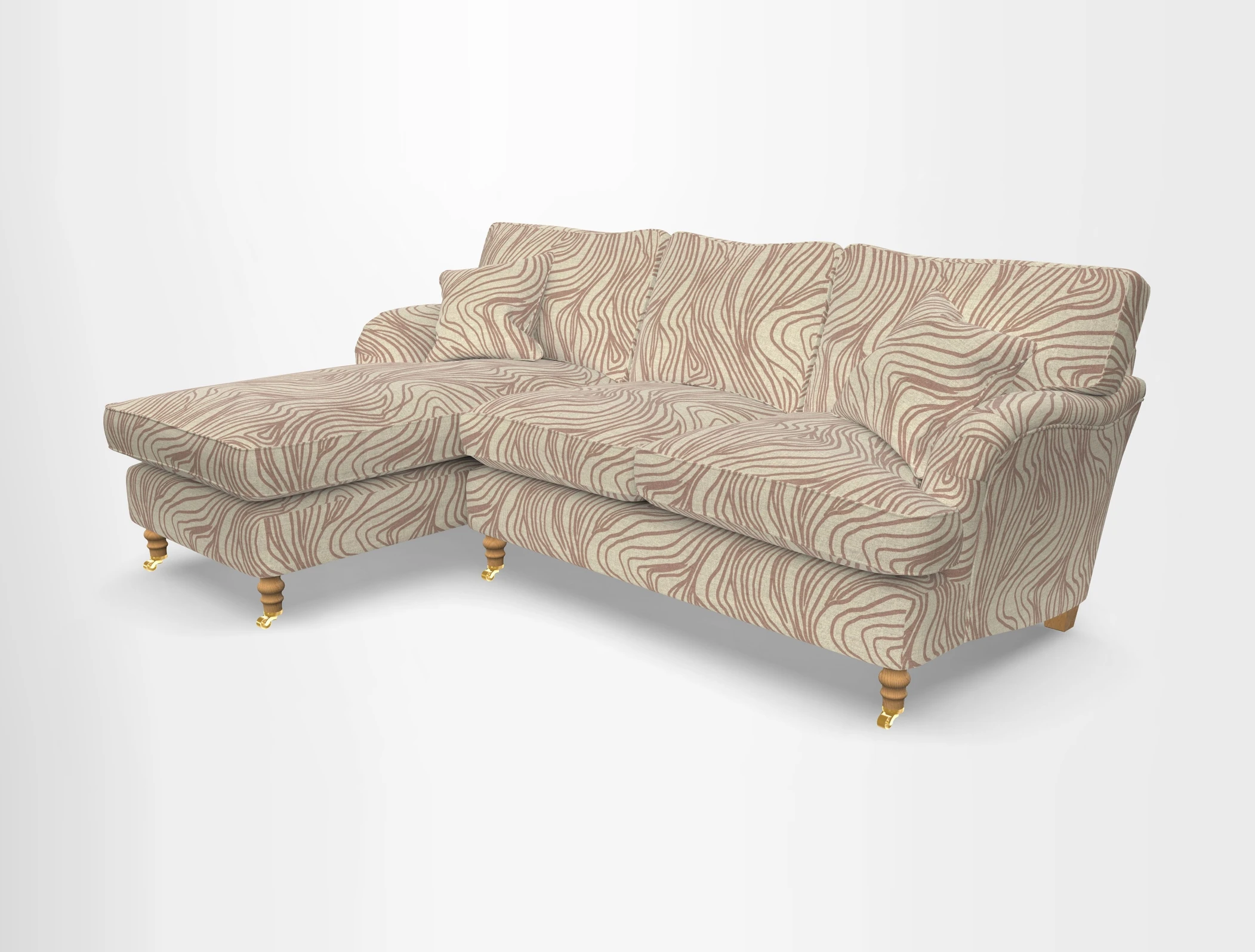 Alwinton chaise LHF in Floral Linen Lela Mystery