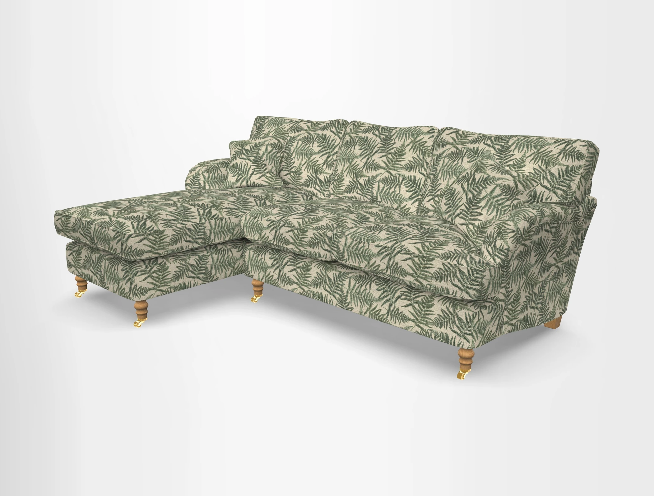 Alwinton chaise LHF in Floral Linen Lela Mystery