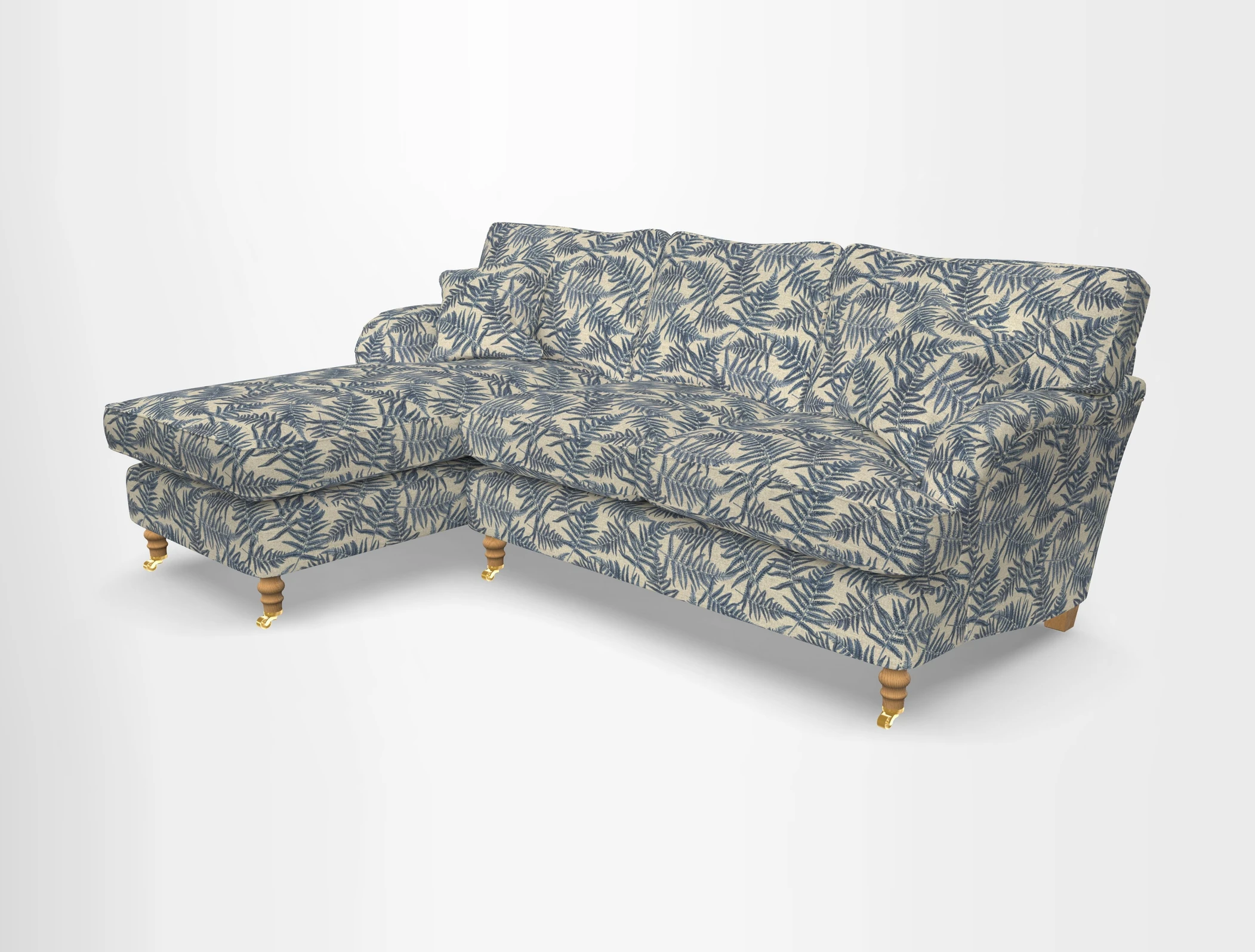 Alwinton chaise LHF in Floral Linen Lela Mystery
