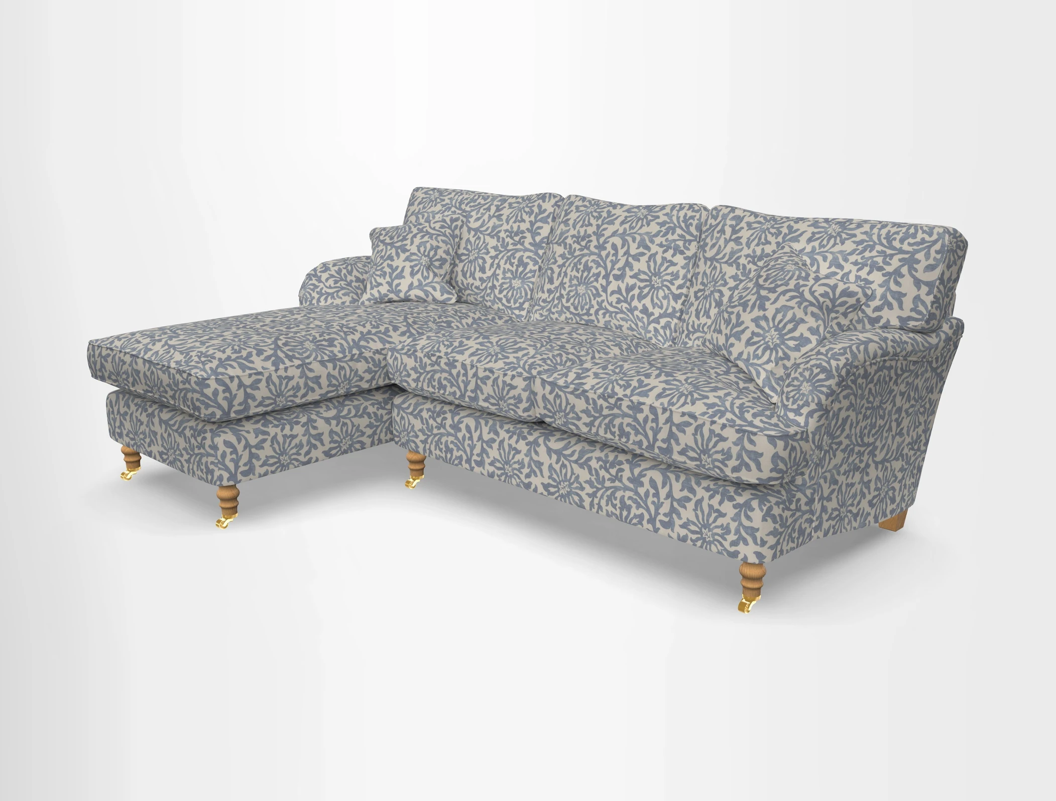 Alwinton chaise LHF in Floral Linen Lela Mystery