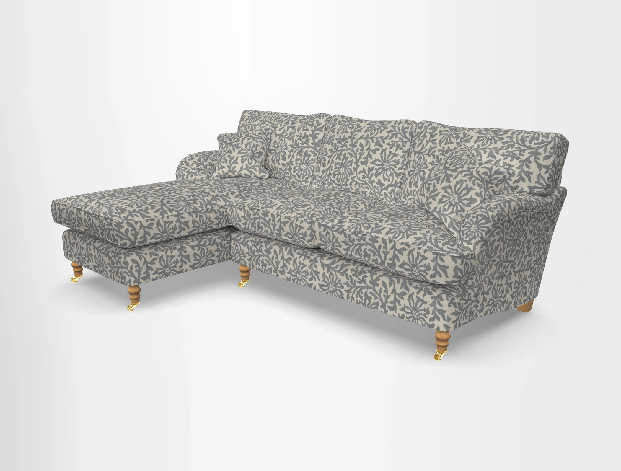 Alwinton chaise LHF in Floral Linen Lela Mystery
