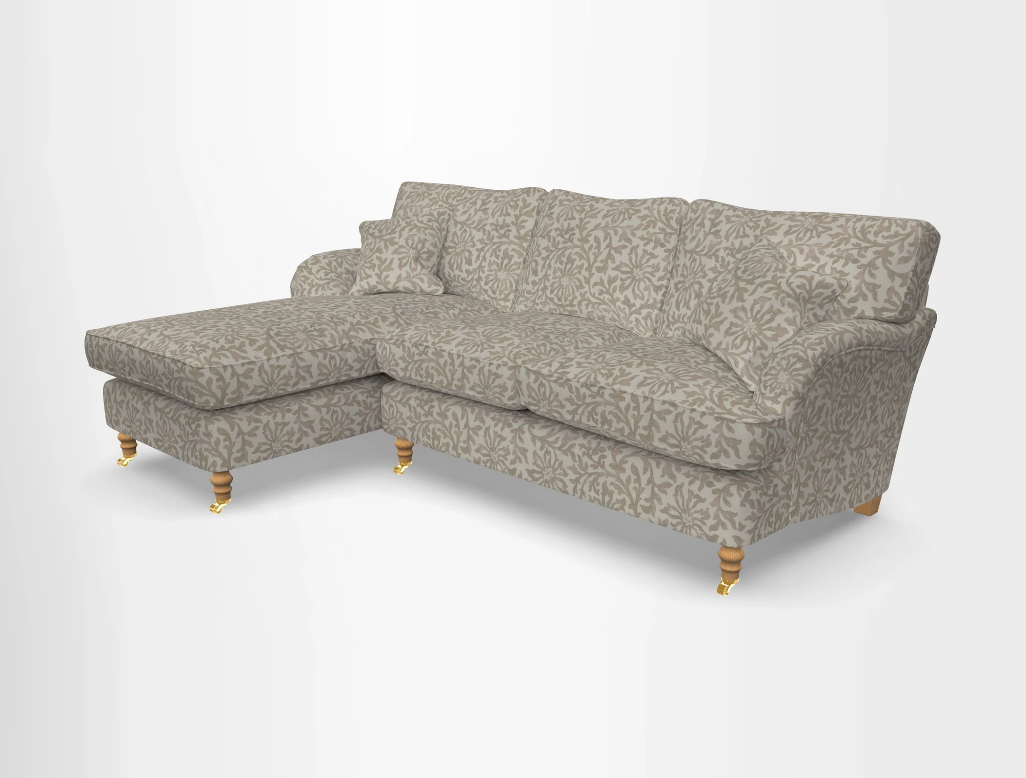Alwinton chaise LHF in Floral Linen Lela Mystery