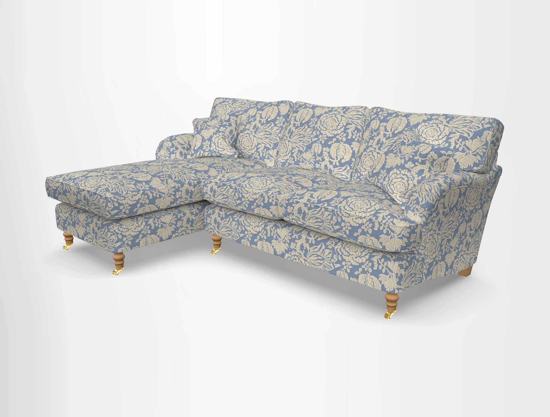 Alwinton chaise LHF in Floral Linen Lela Mystery