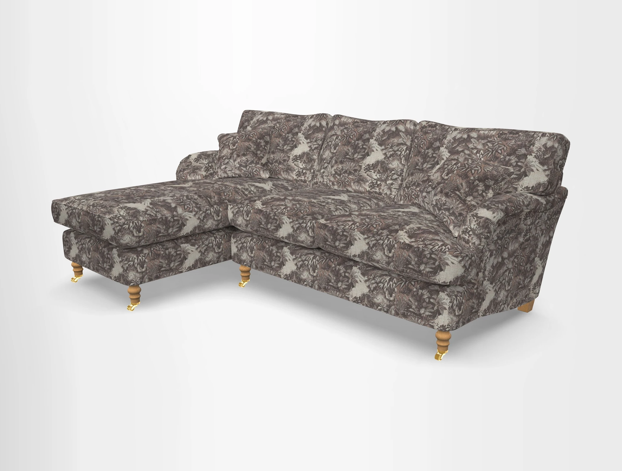 Alwinton chaise LHF in Floral Linen Lela Mystery