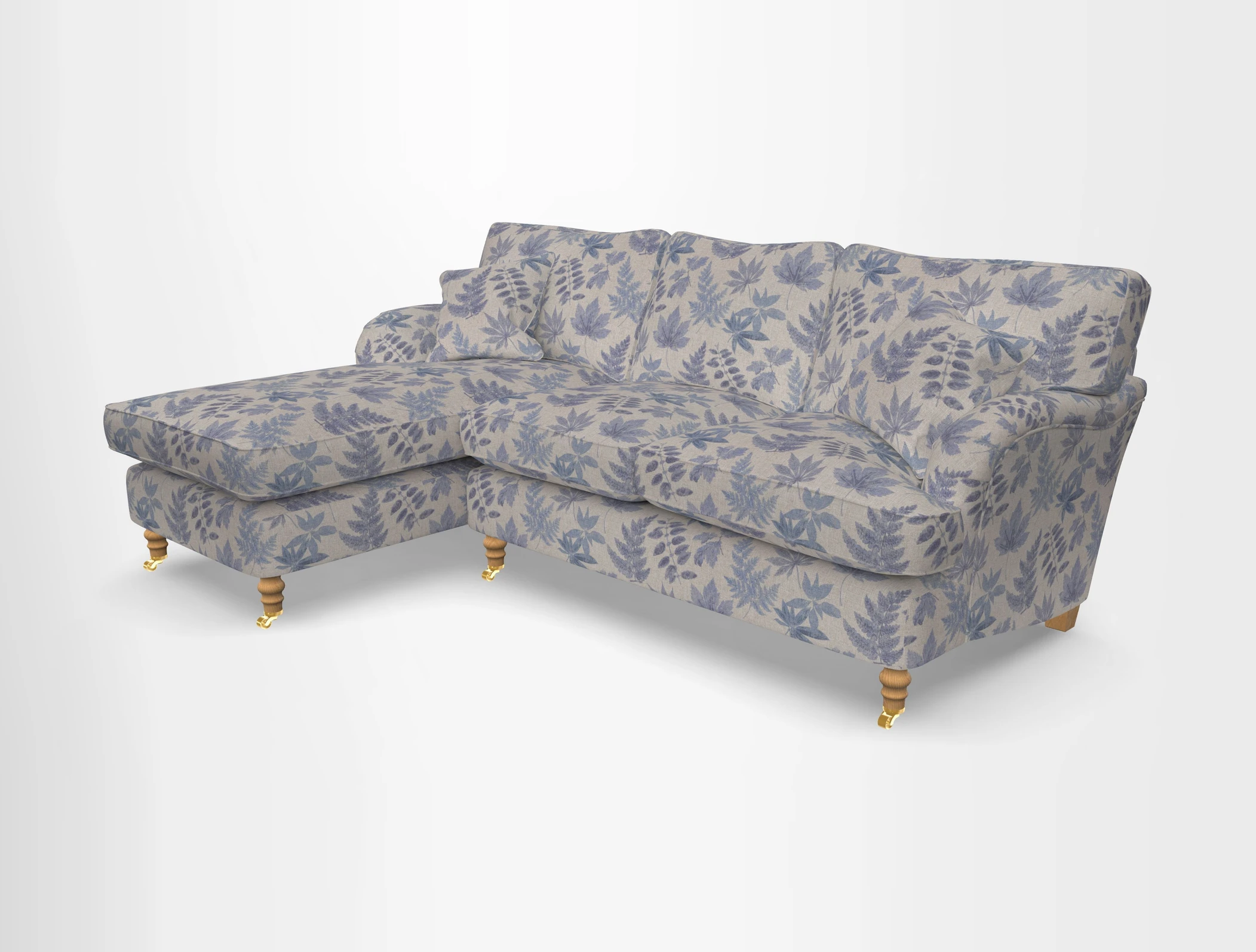 Alwinton chaise LHF in Floral Linen Lela Mystery