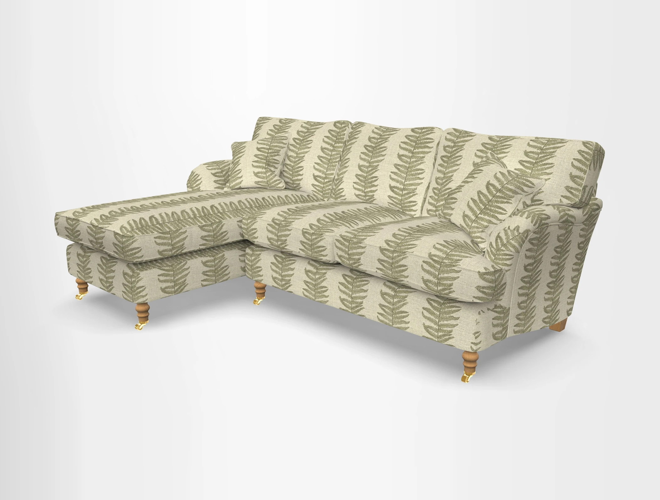 Alwinton chaise LHF in Floral Linen Lela Mystery