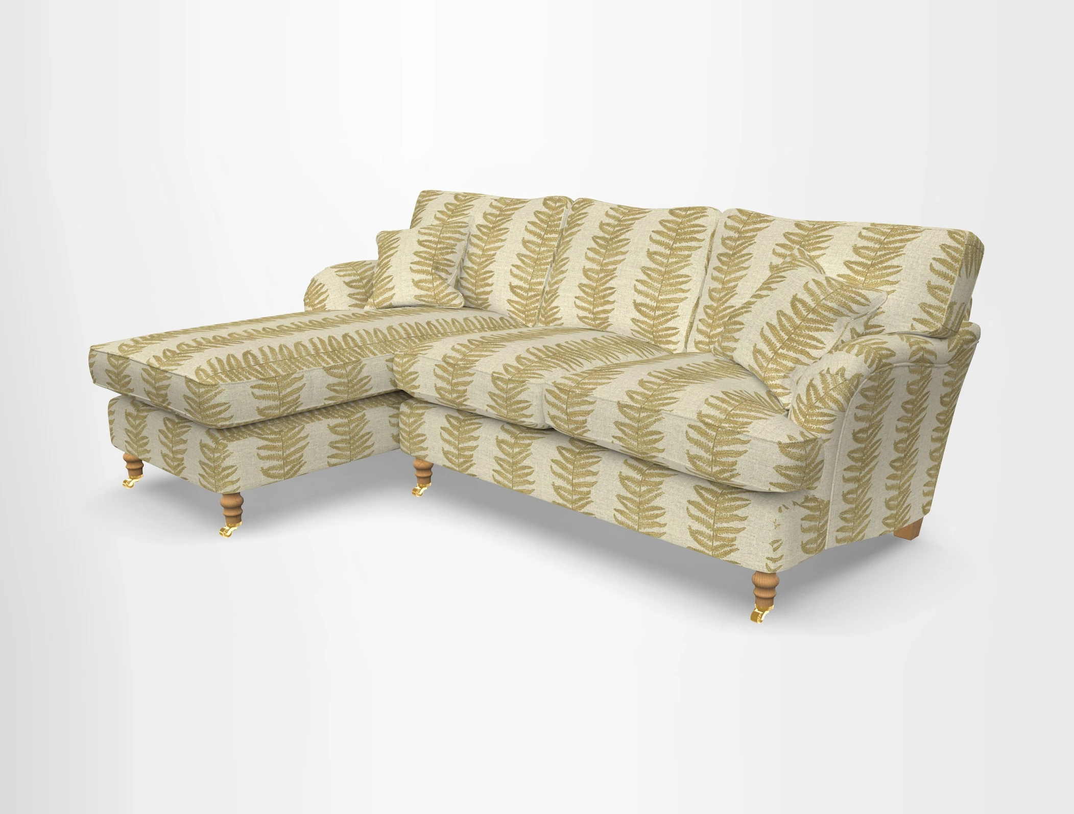 Alwinton chaise LHF in Floral Linen Lela Mystery