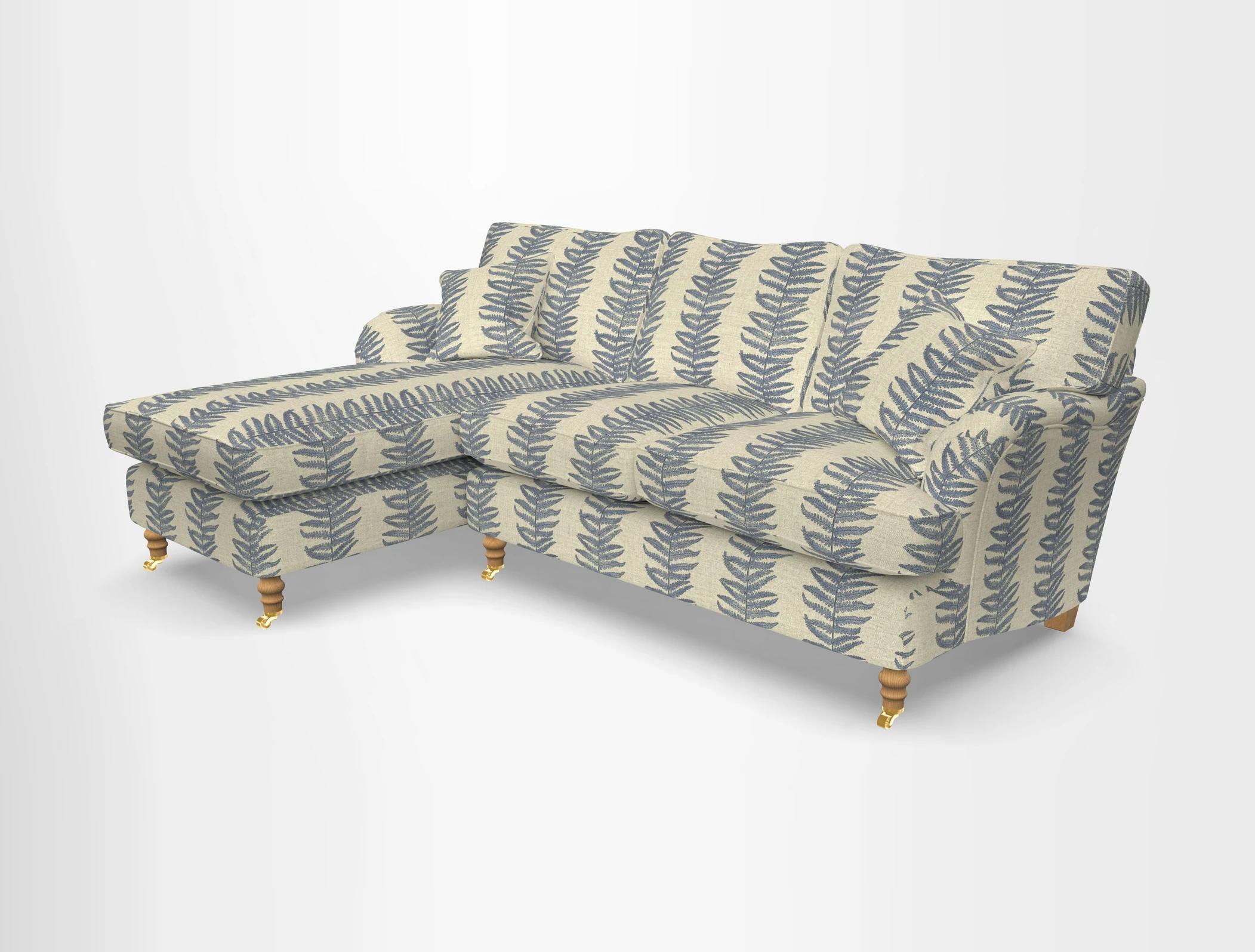 Alwinton chaise LHF in Floral Linen Lela Mystery