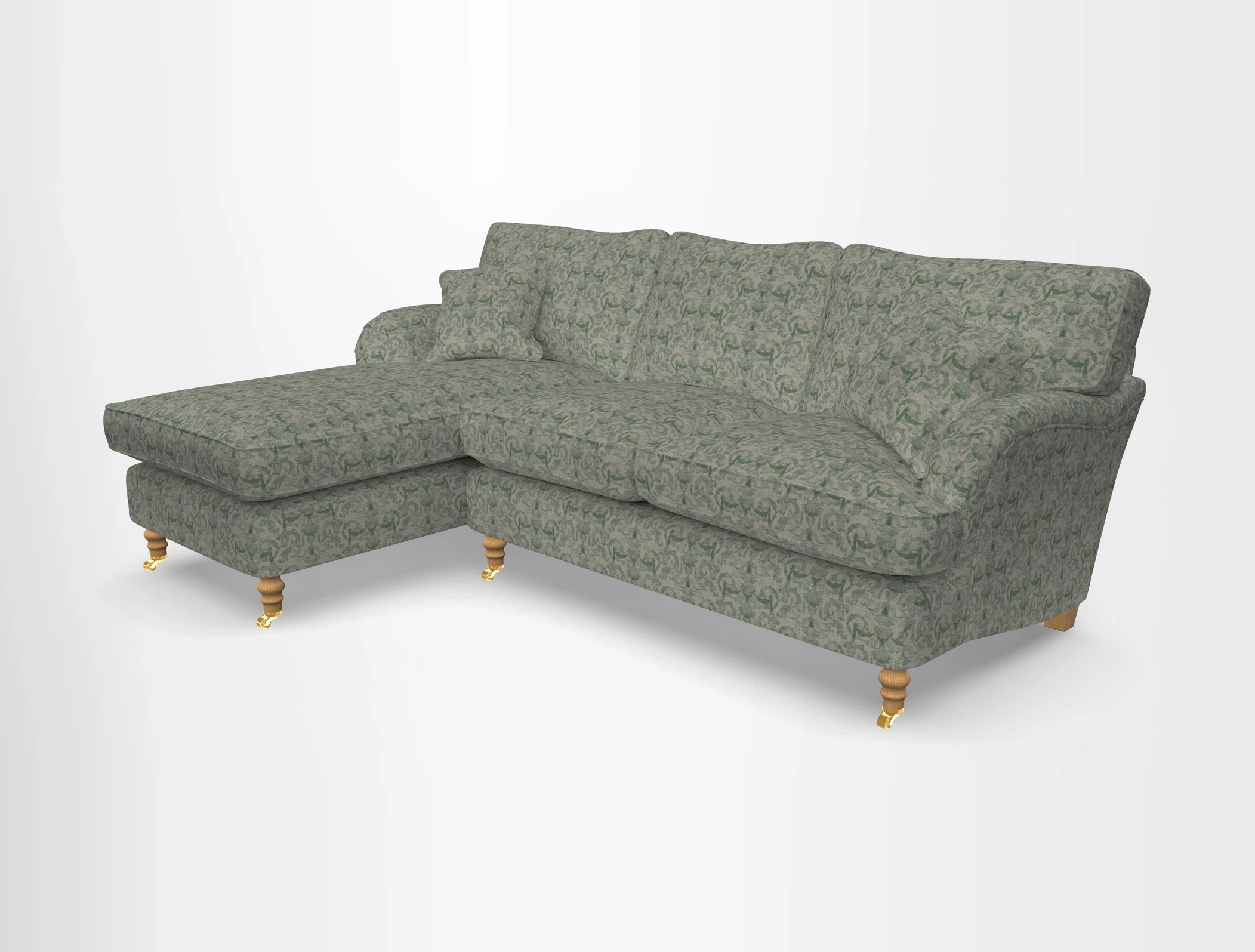 Alwinton chaise LHF in Floral Linen Lela Mystery