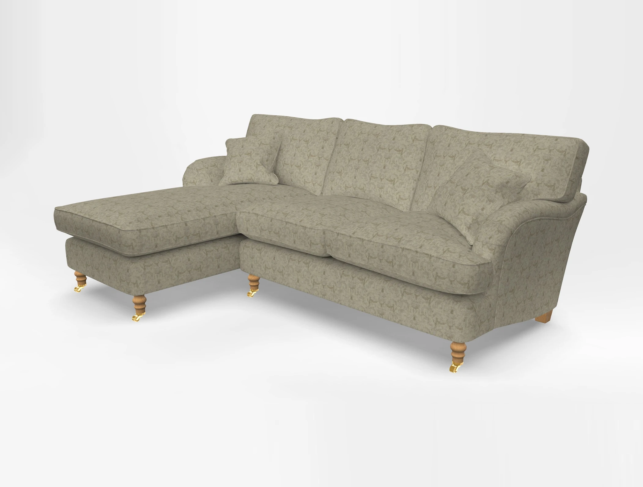 Alwinton chaise LHF in Floral Linen Lela Mystery
