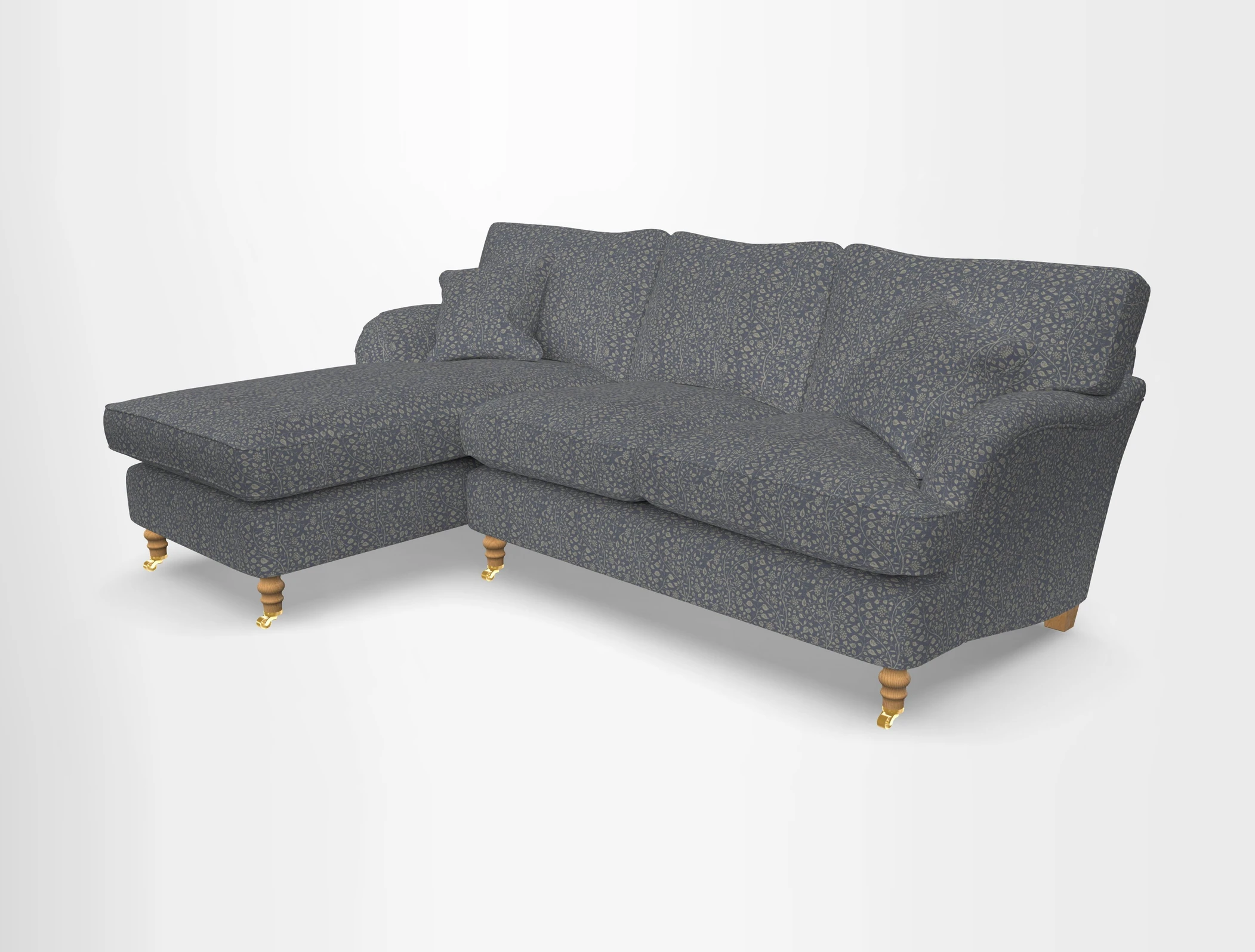 Alwinton chaise LHF in Floral Linen Lela Mystery