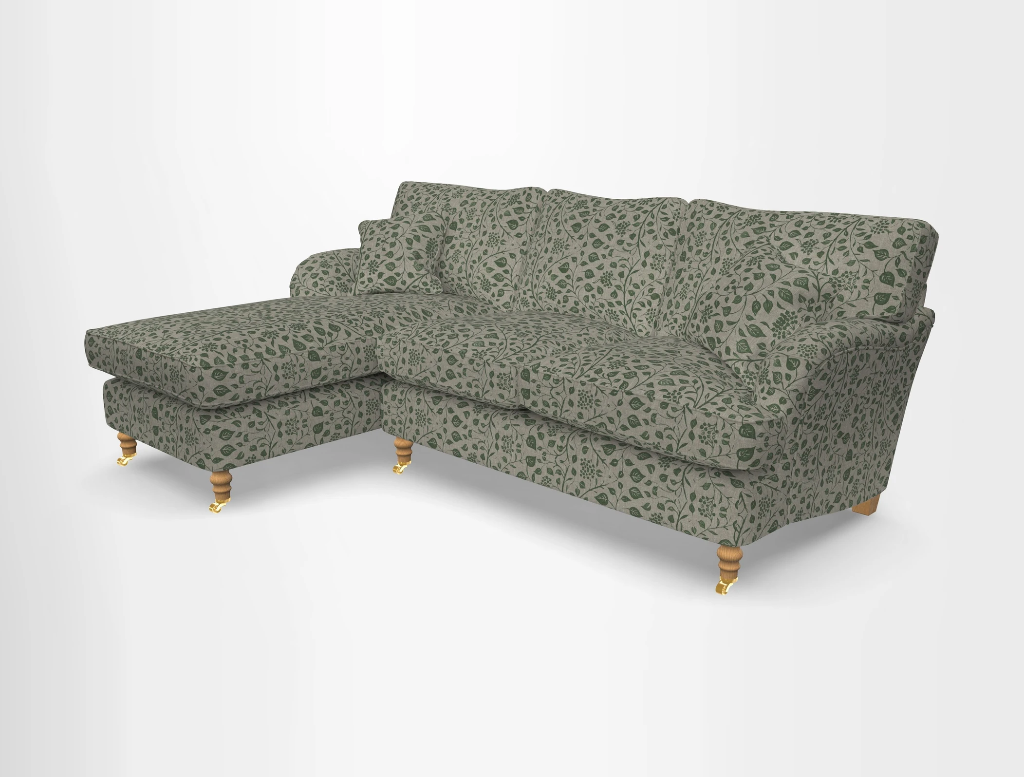 Alwinton chaise LHF in Floral Linen Lela Mystery
