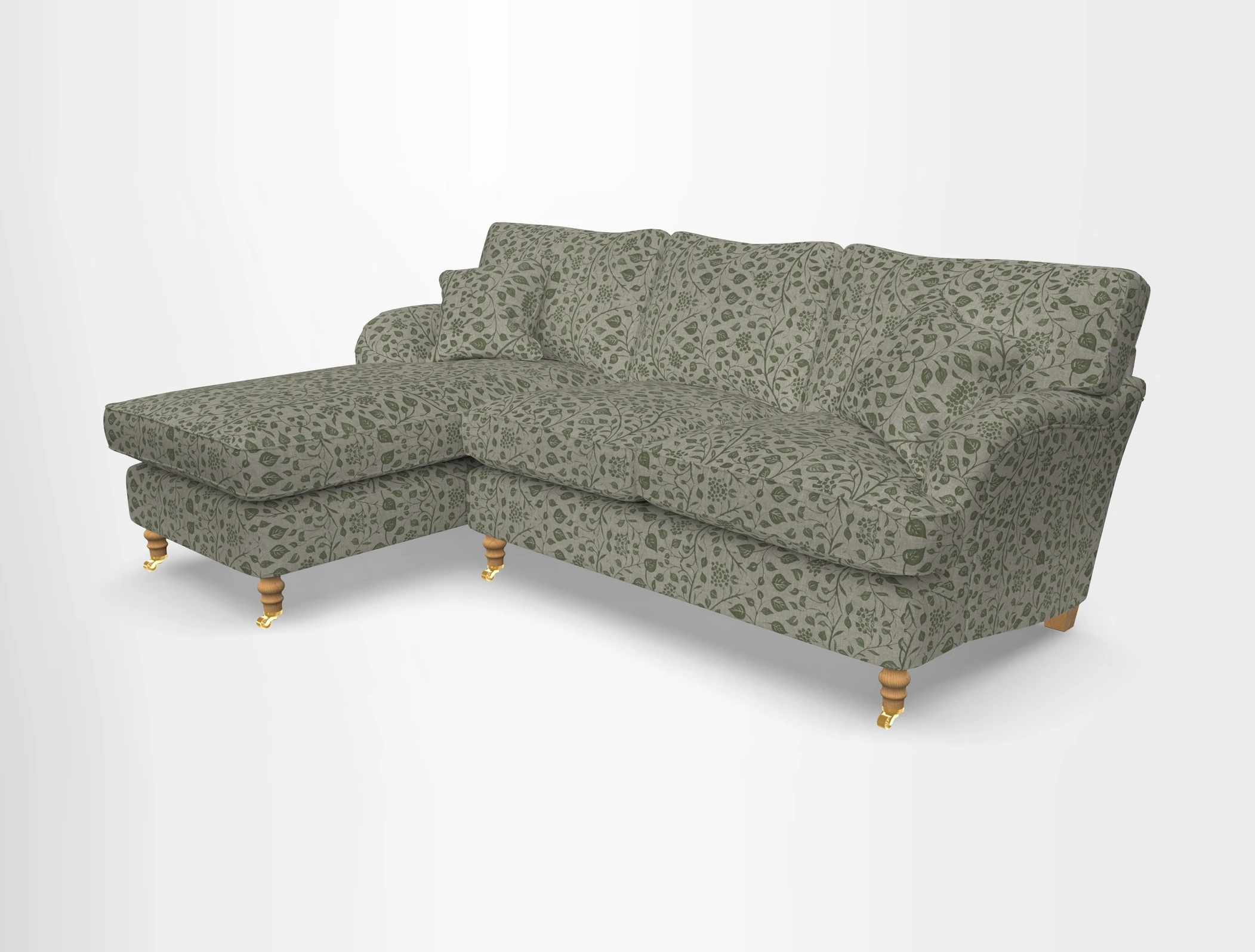 Alwinton chaise LHF in Floral Linen Lela Mystery