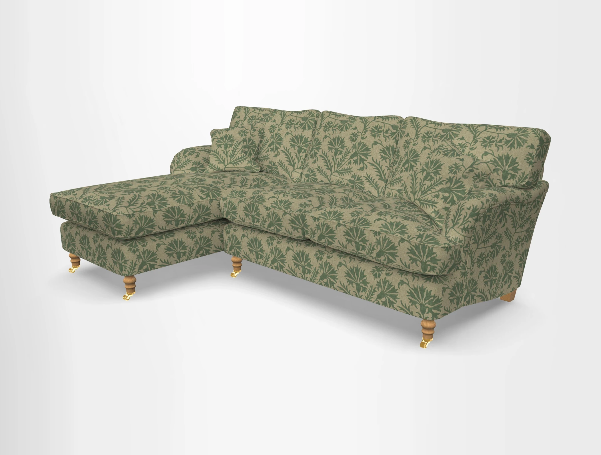 Alwinton chaise LHF in Floral Linen Lela Mystery