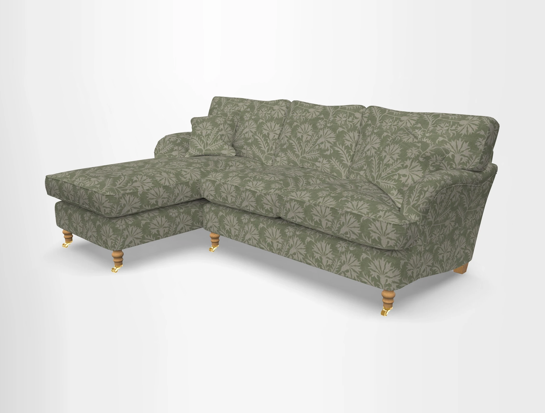 Alwinton chaise LHF in Floral Linen Lela Mystery