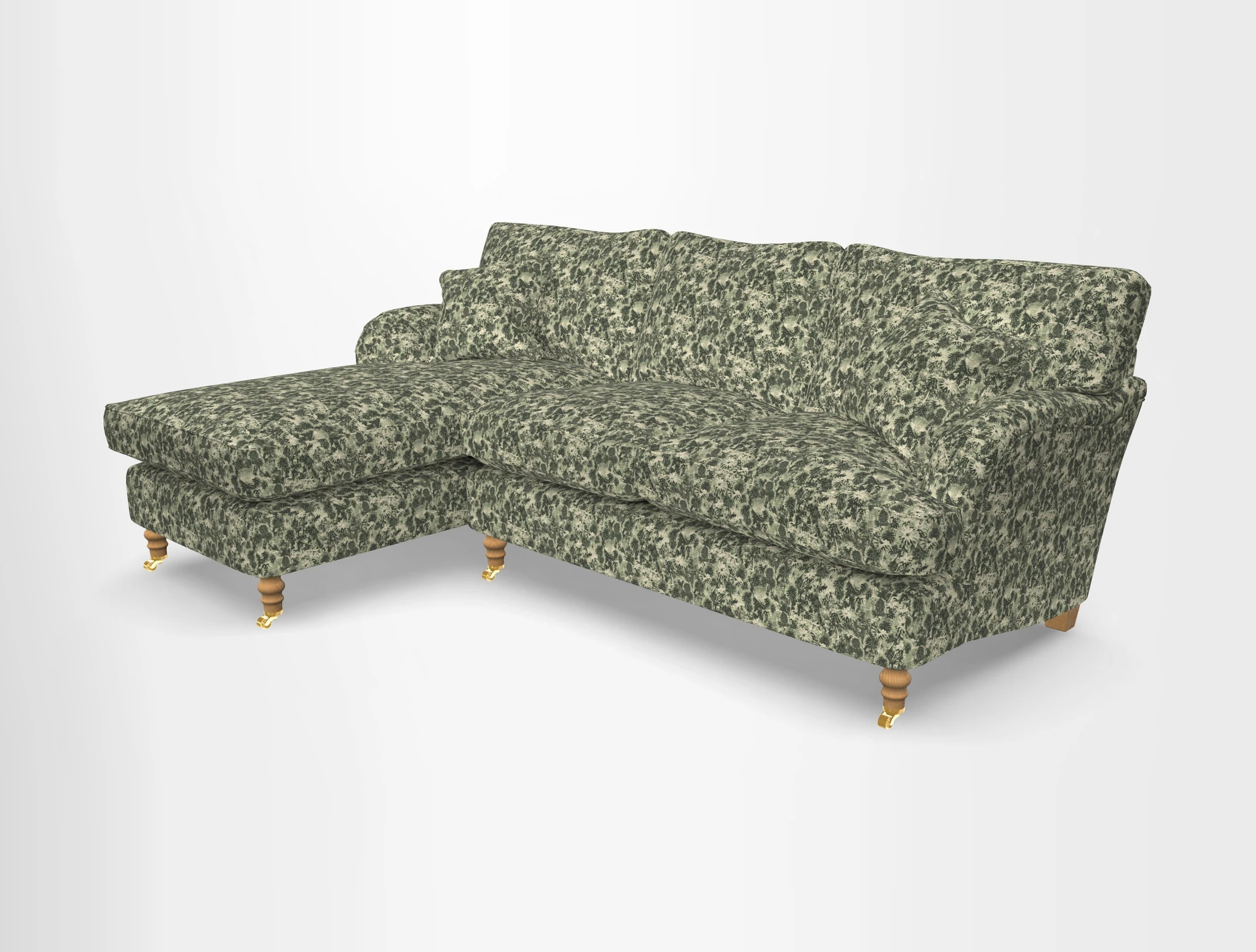 Alwinton chaise LHF in Floral Linen Lela Mystery