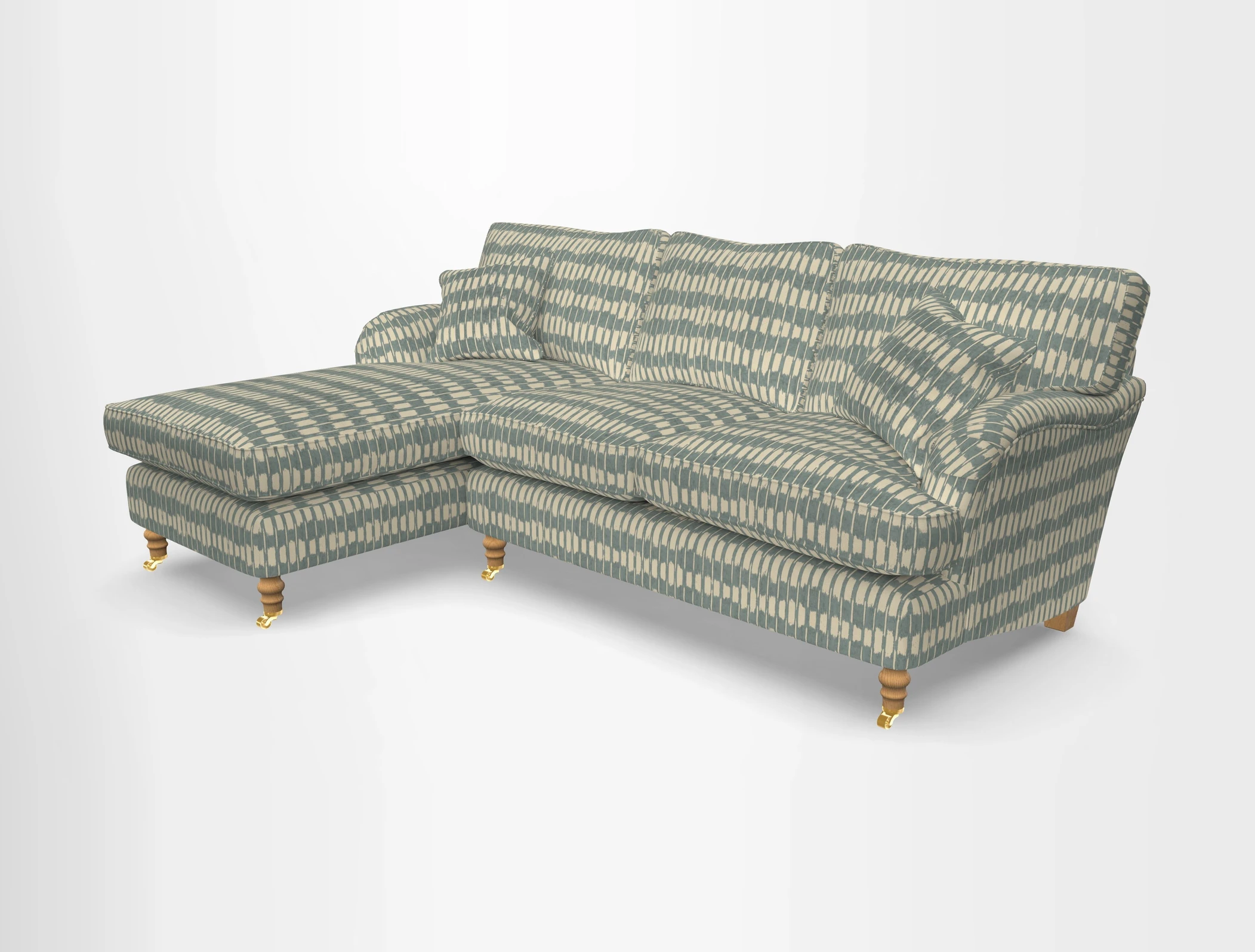 Alwinton chaise LHF in Floral Linen Lela Mystery