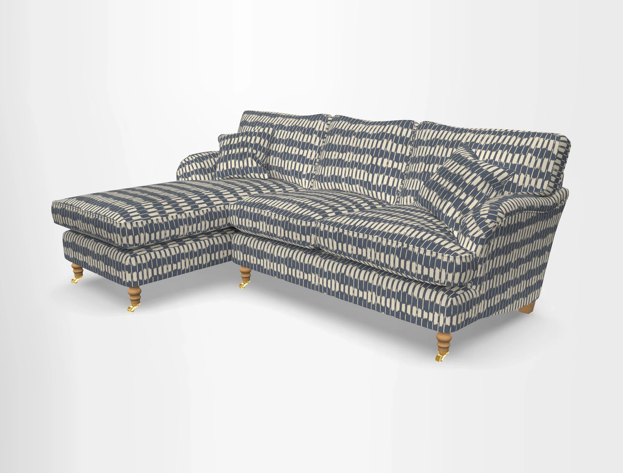 Alwinton chaise LHF in Floral Linen Lela Mystery