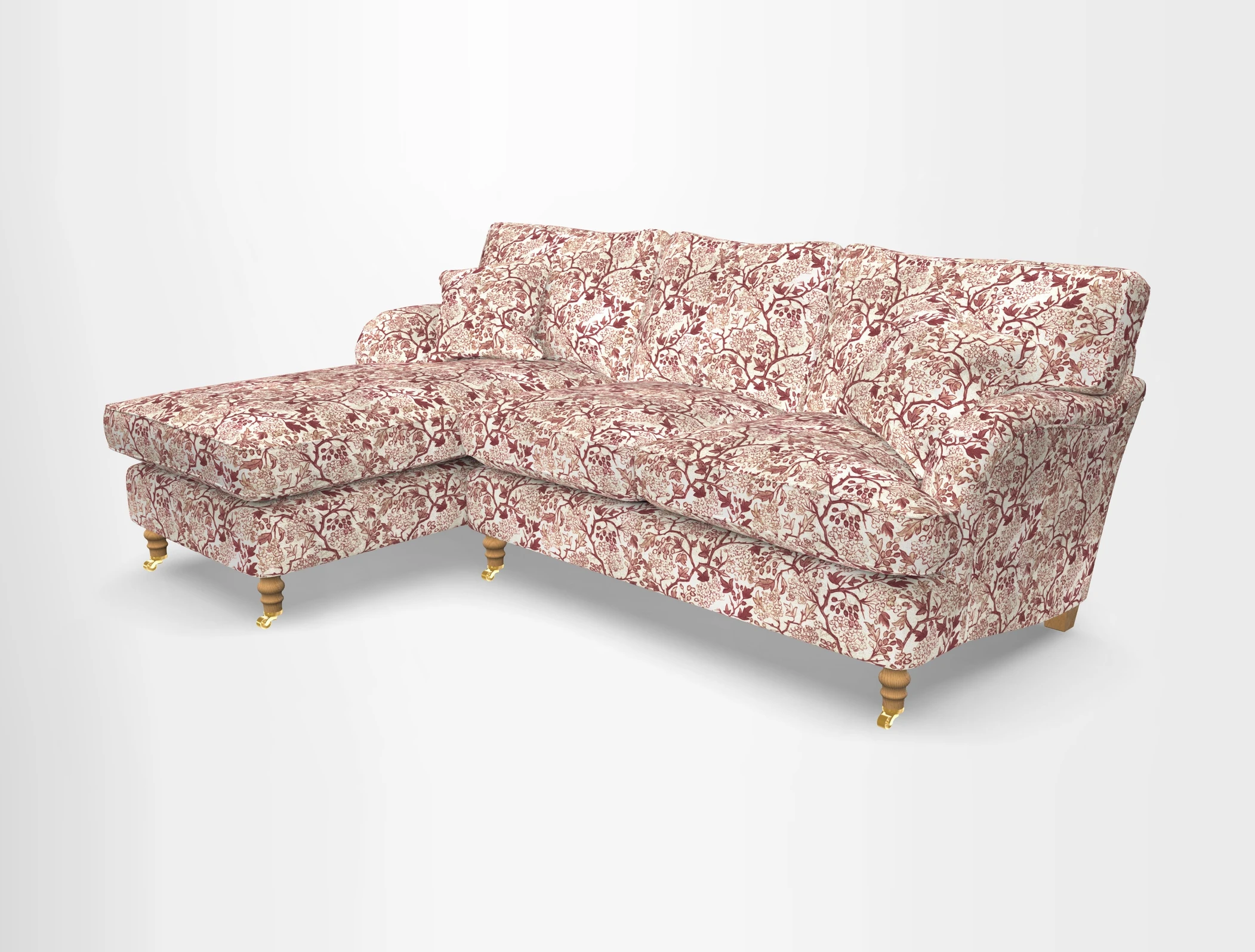 Alwinton chaise LHF in Floral Linen Lela Mystery